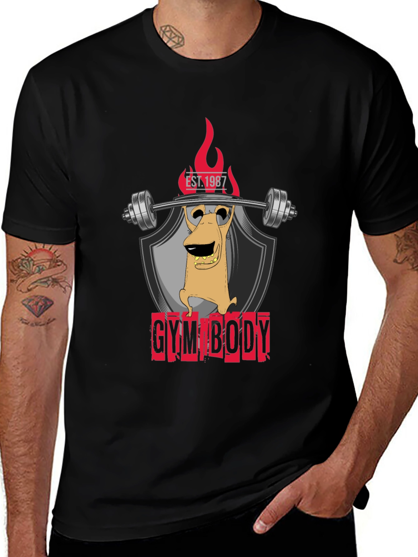 Variant 7 of Gym Body Graphic Tee