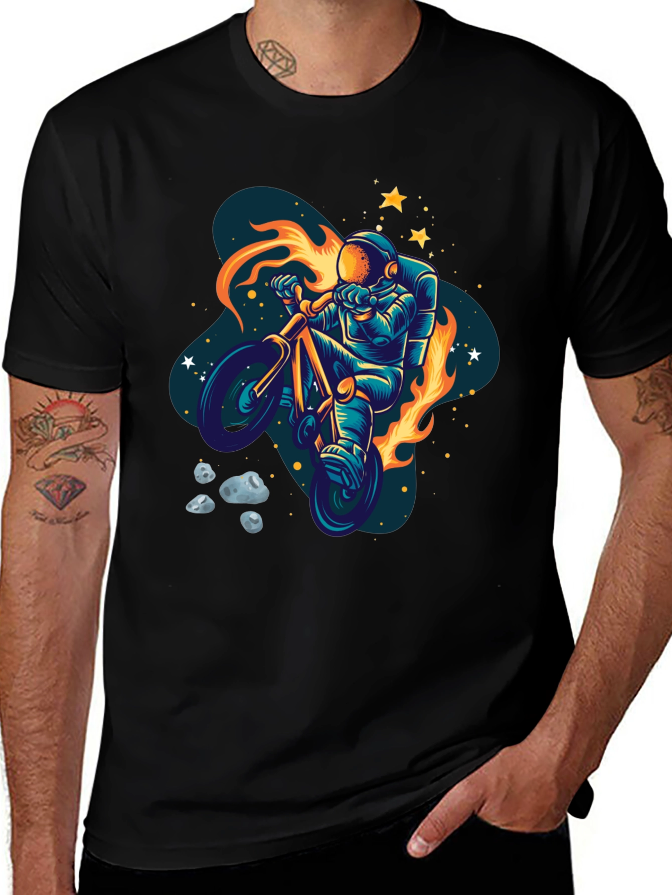 Variant 26 of Astronaut Bike Ride Graphic Tee