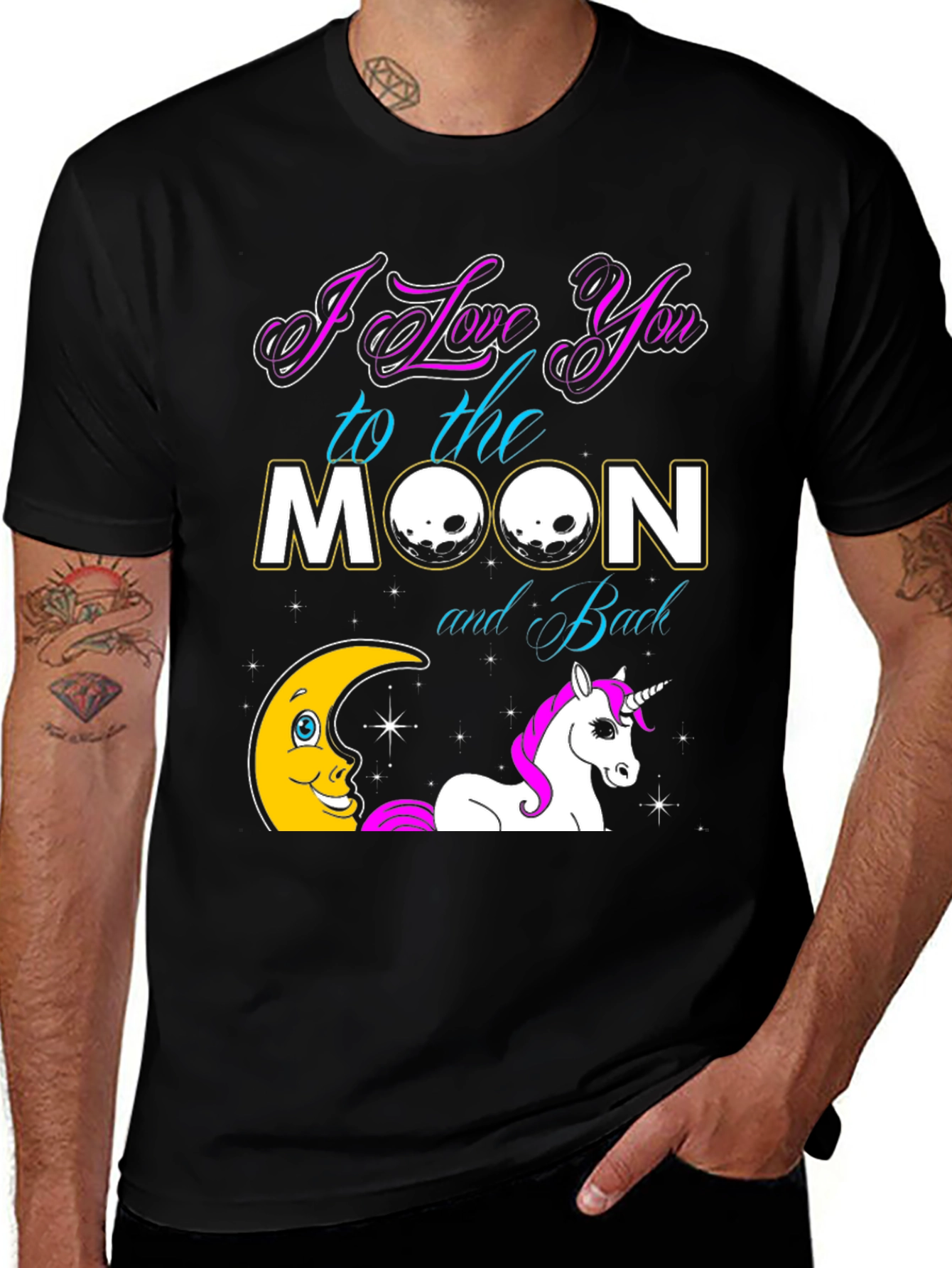 Variant 30 of I Love You to the Moon & Back Unicorn T-Shirt