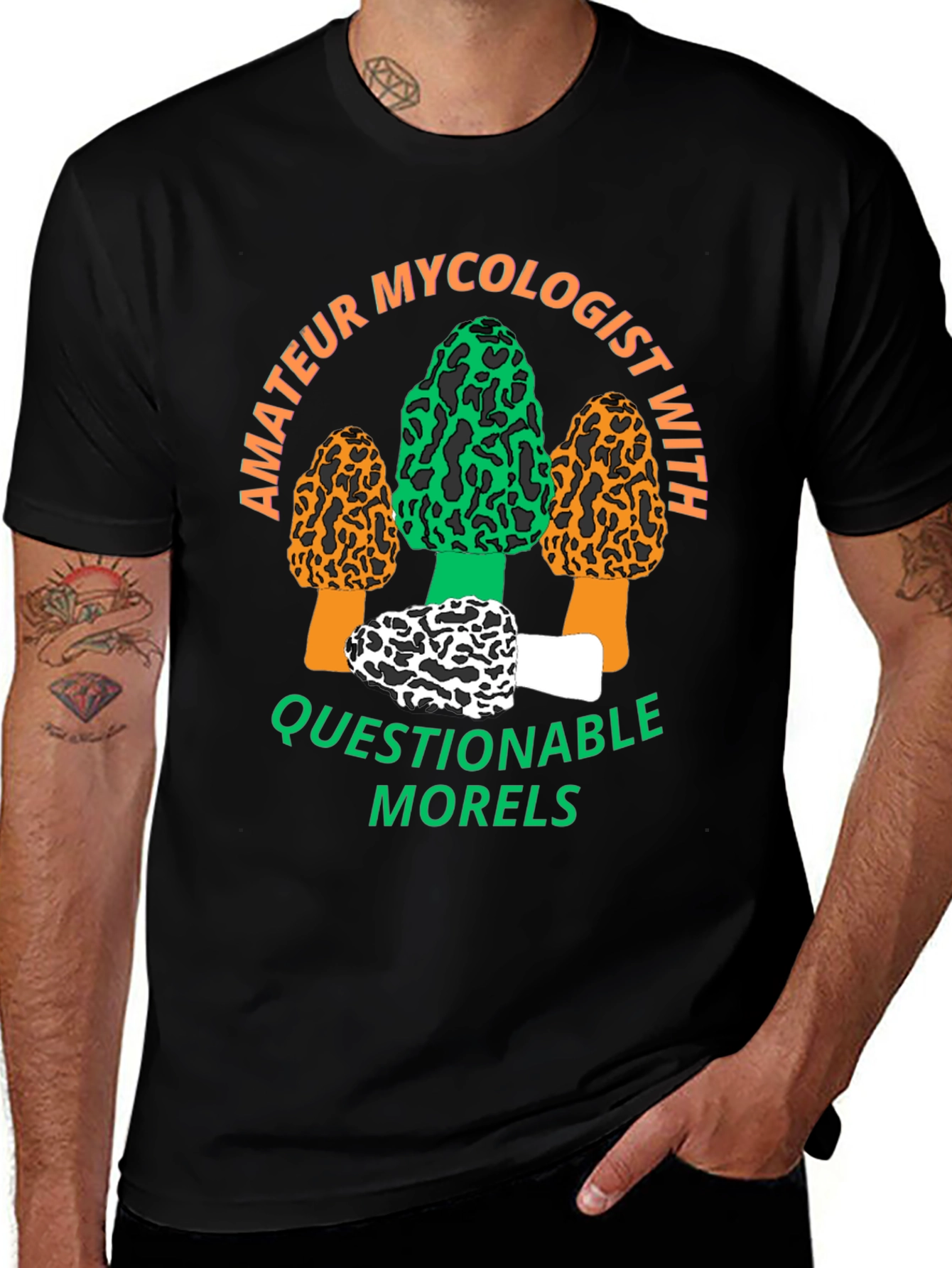 Variant 16 of Amateur Mycologist Morel Mushroom T-Shirt