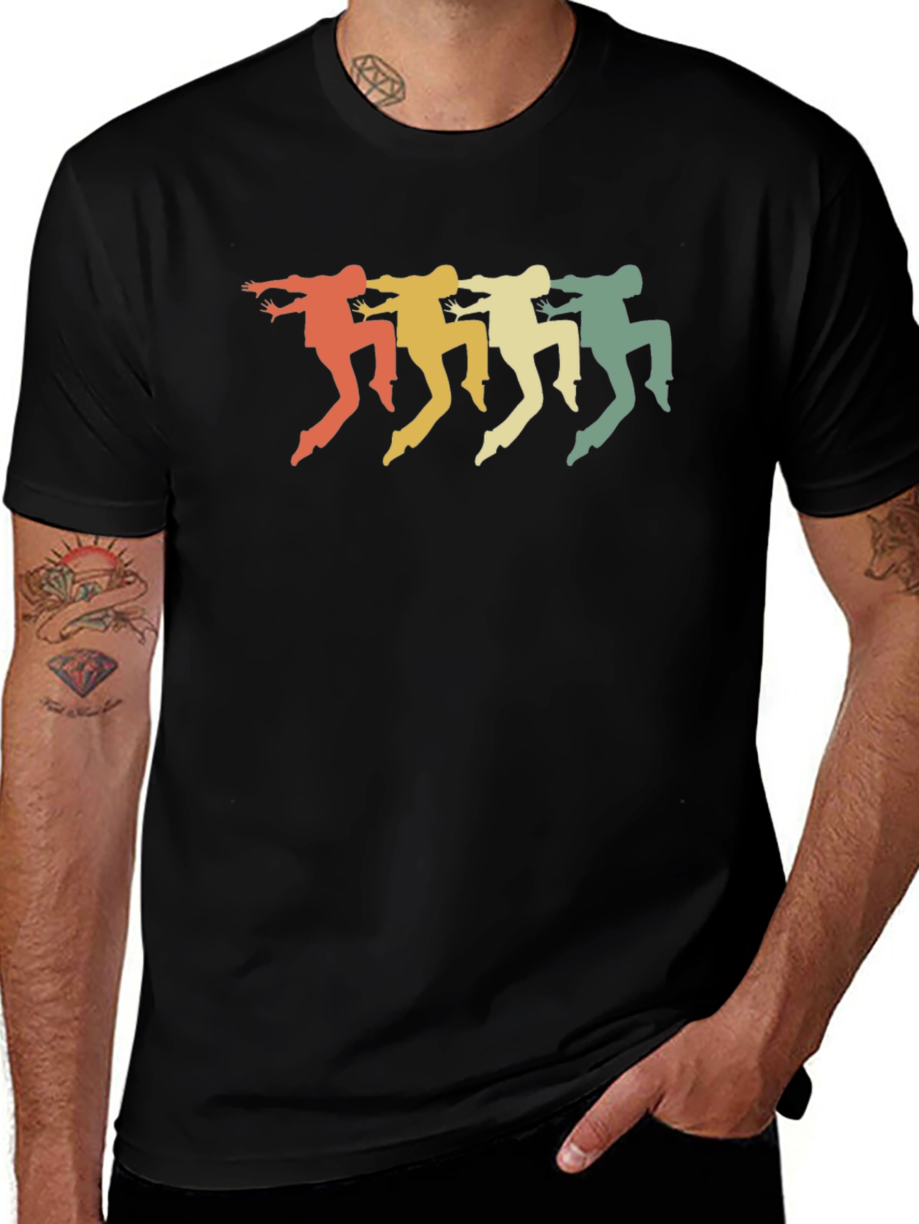Variant 26 of Retro Dance Silhouette Graphic T-Shirt