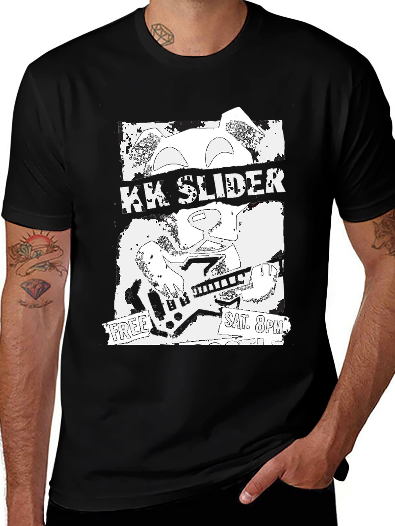 Variant 27 of KK Slider Animal Crossing Black T-Shirt