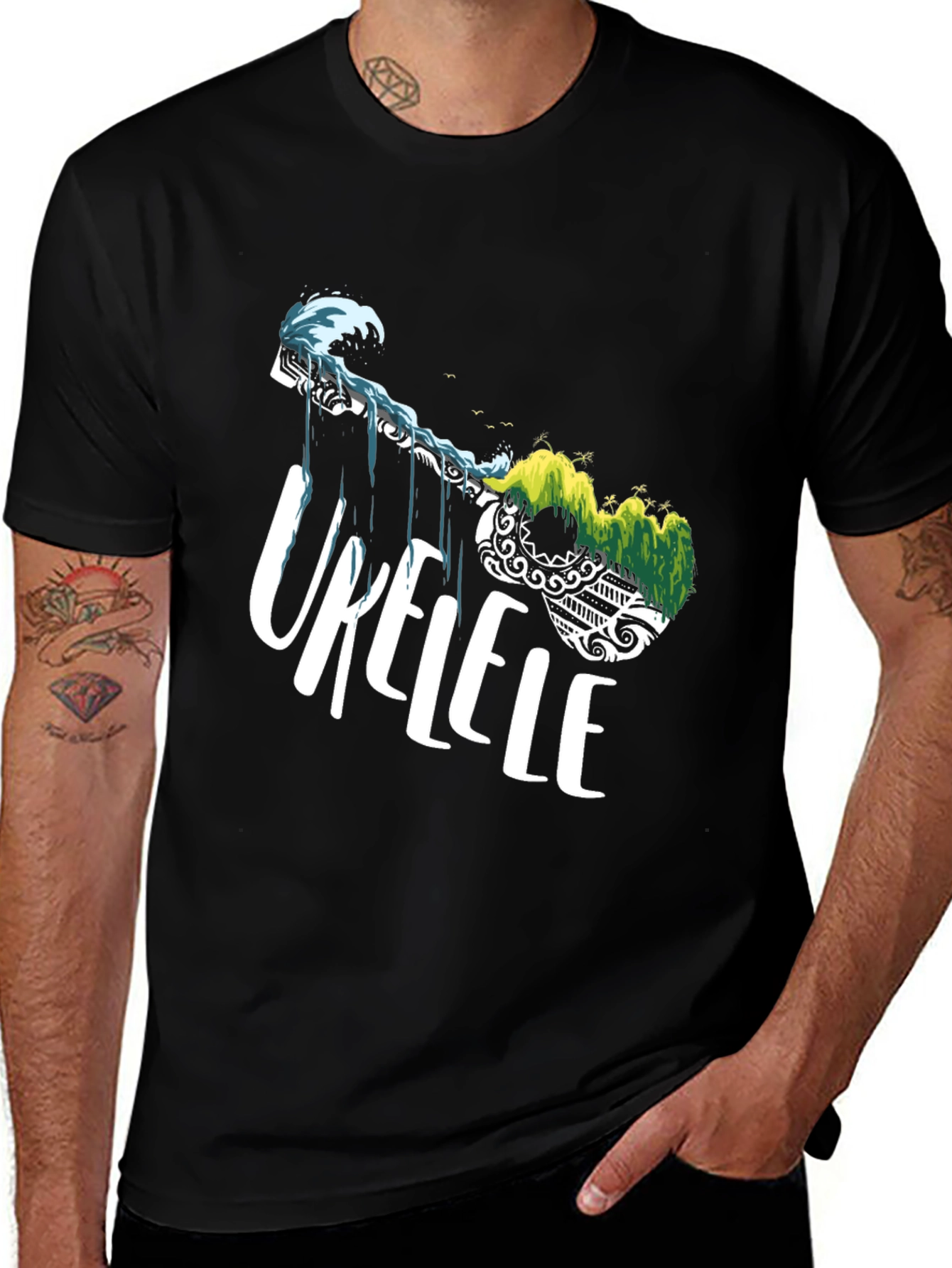 Variant 9 of Ukulele Island Black T-Shirt