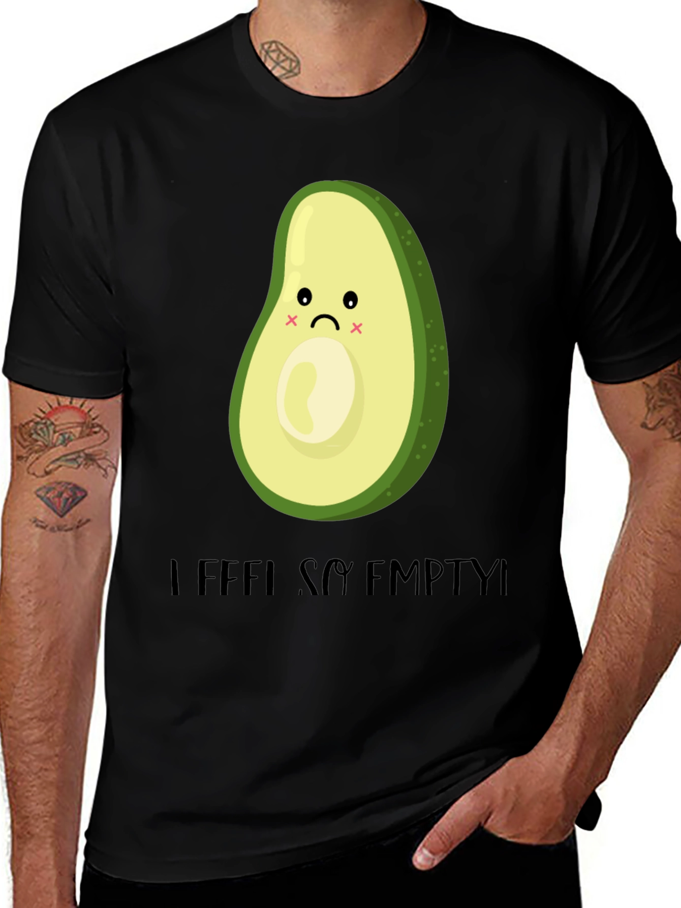 Variant 3 of Funny Avocado Empty Inside Graphic T-Shirt