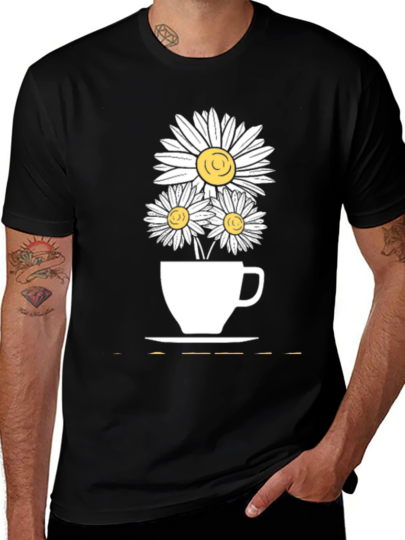 Variant 2 of Daisy Tea Cup Graphic Tee