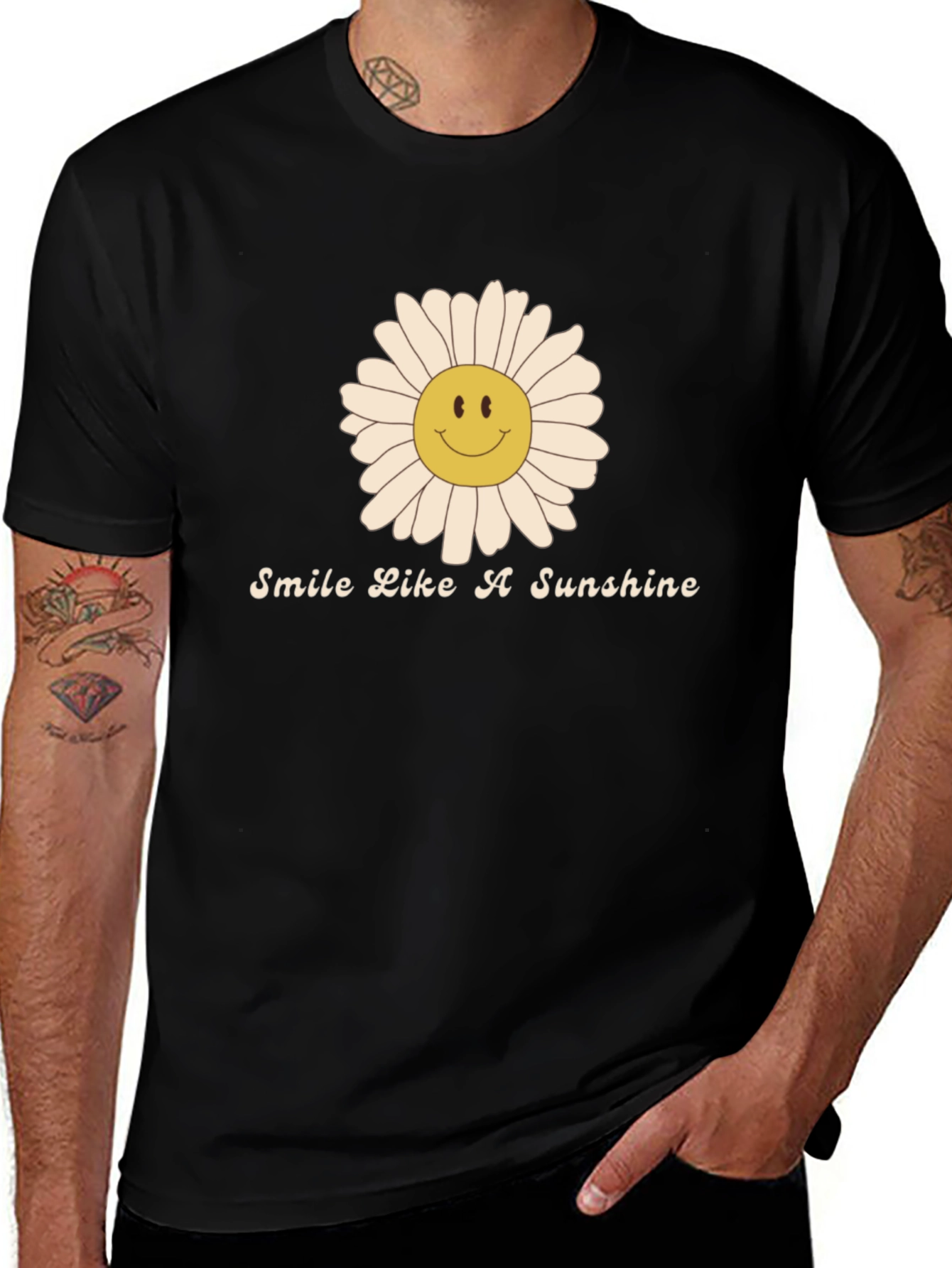 Variant 4 of Smile Like A Sunshine Black T-Shirt