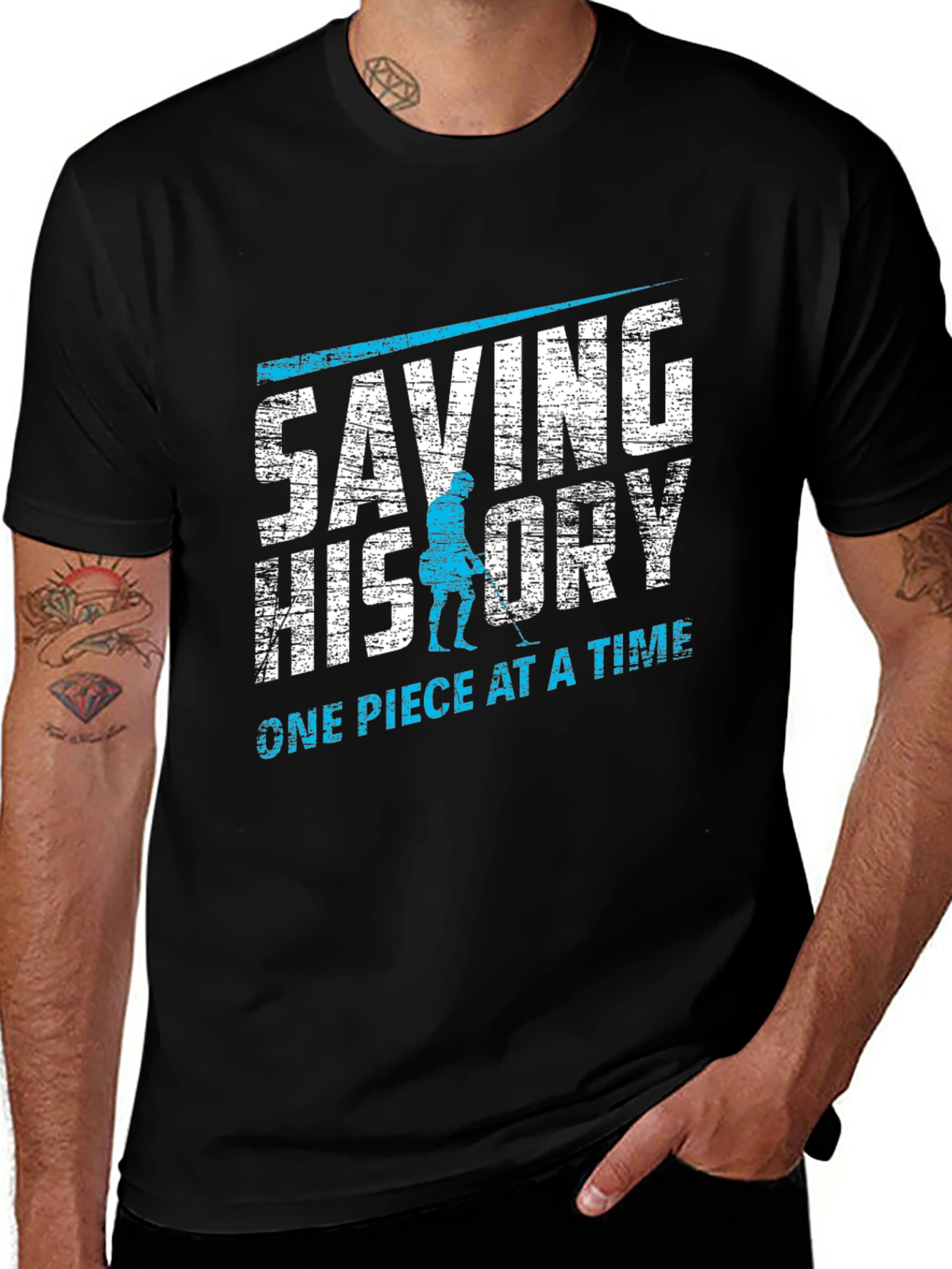 Saving History T-Shirt - Metal Detecting Design
