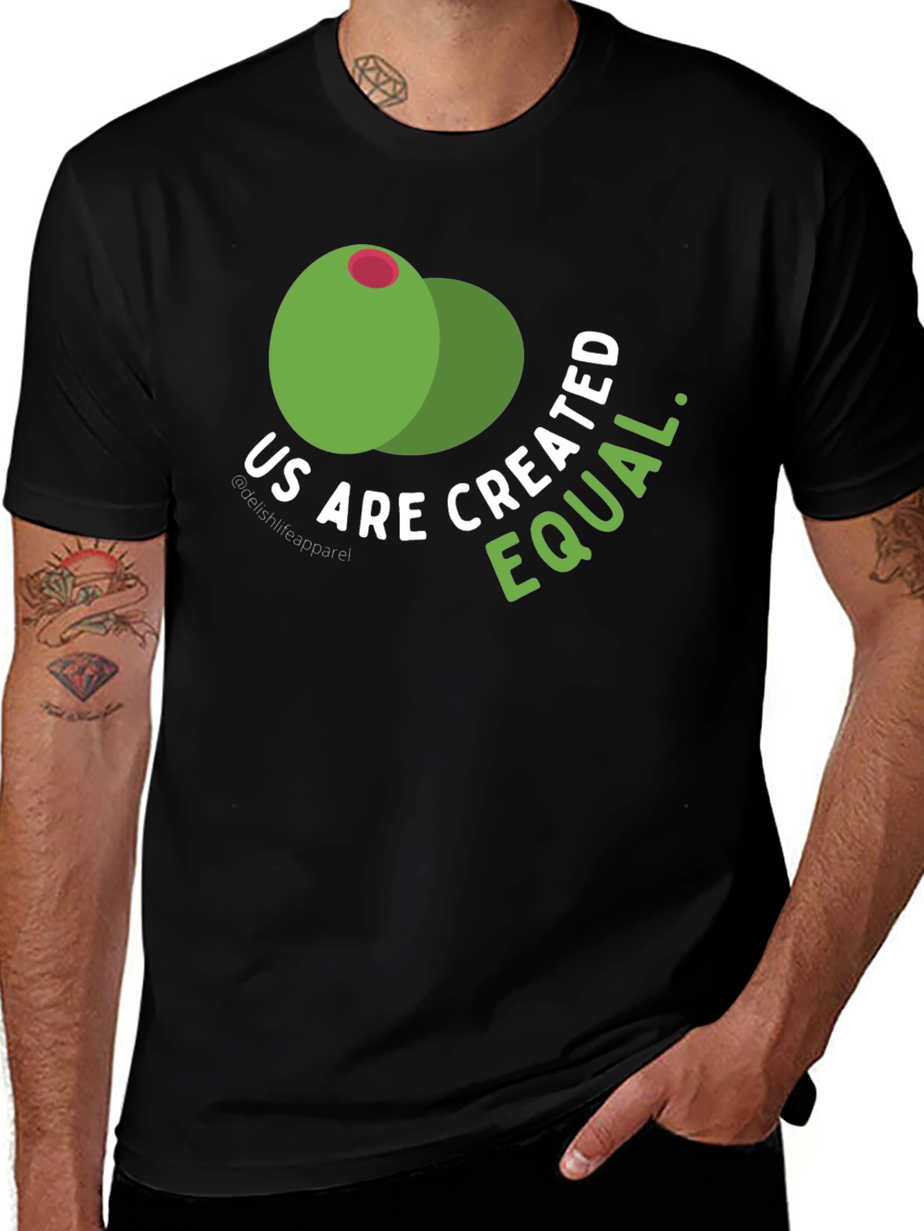 Variant 19 of Olive You! Created Equal Graphic Tee