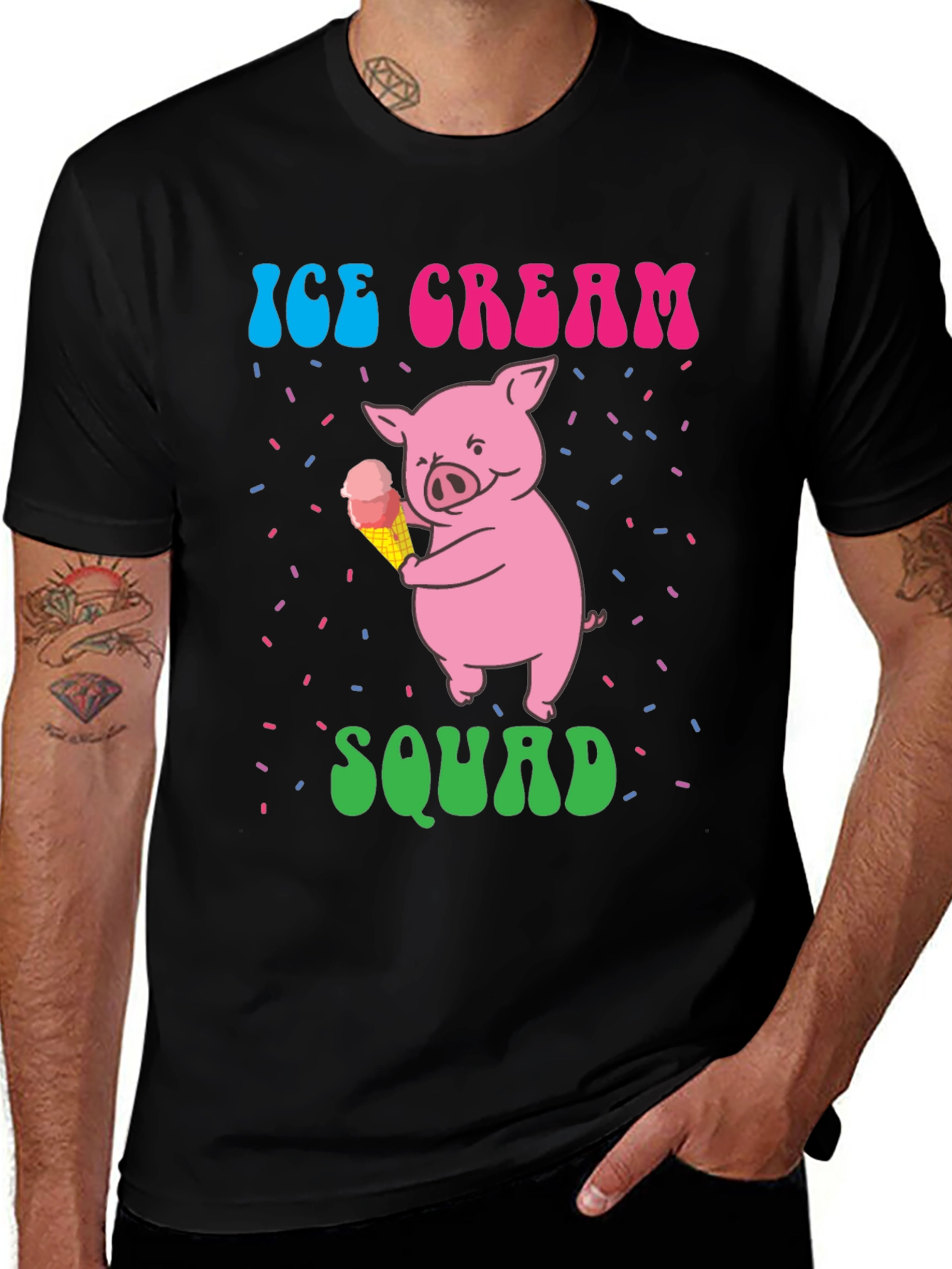Variant 11 of Ice Cream Pig Squad Tee