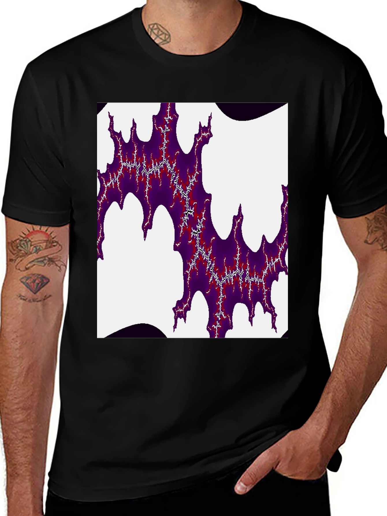Variant 10 of Abstract Fractal Graphic Tee - Unique Design