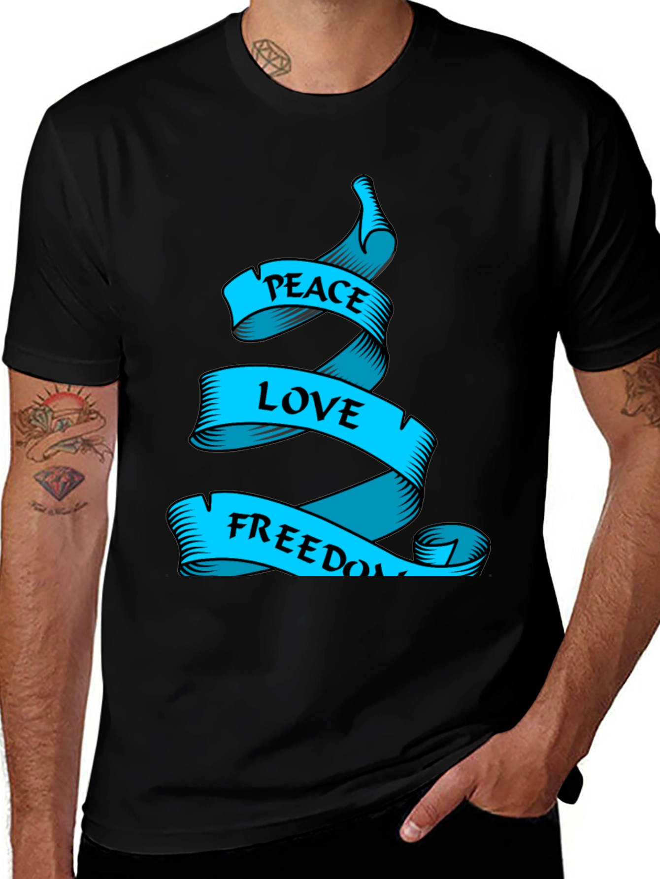 Variant 17 of Peace, Love, & Freedom Graphic T-Shirt