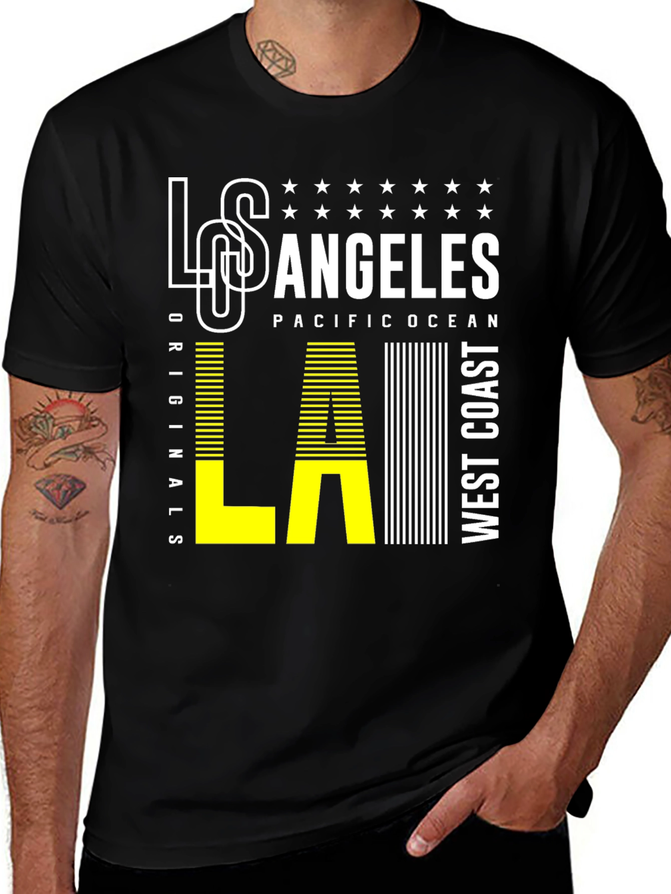 Variant 8 of Los Angeles Originals Black Graphic Tee