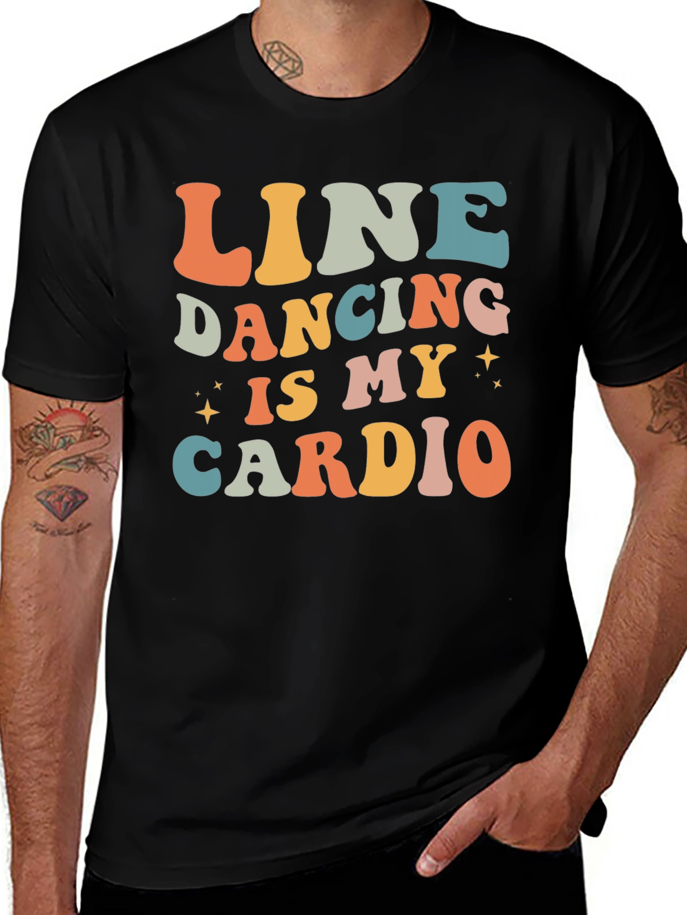 Variant 14 of Line Dancing is My Cardio Retro T-Shirt