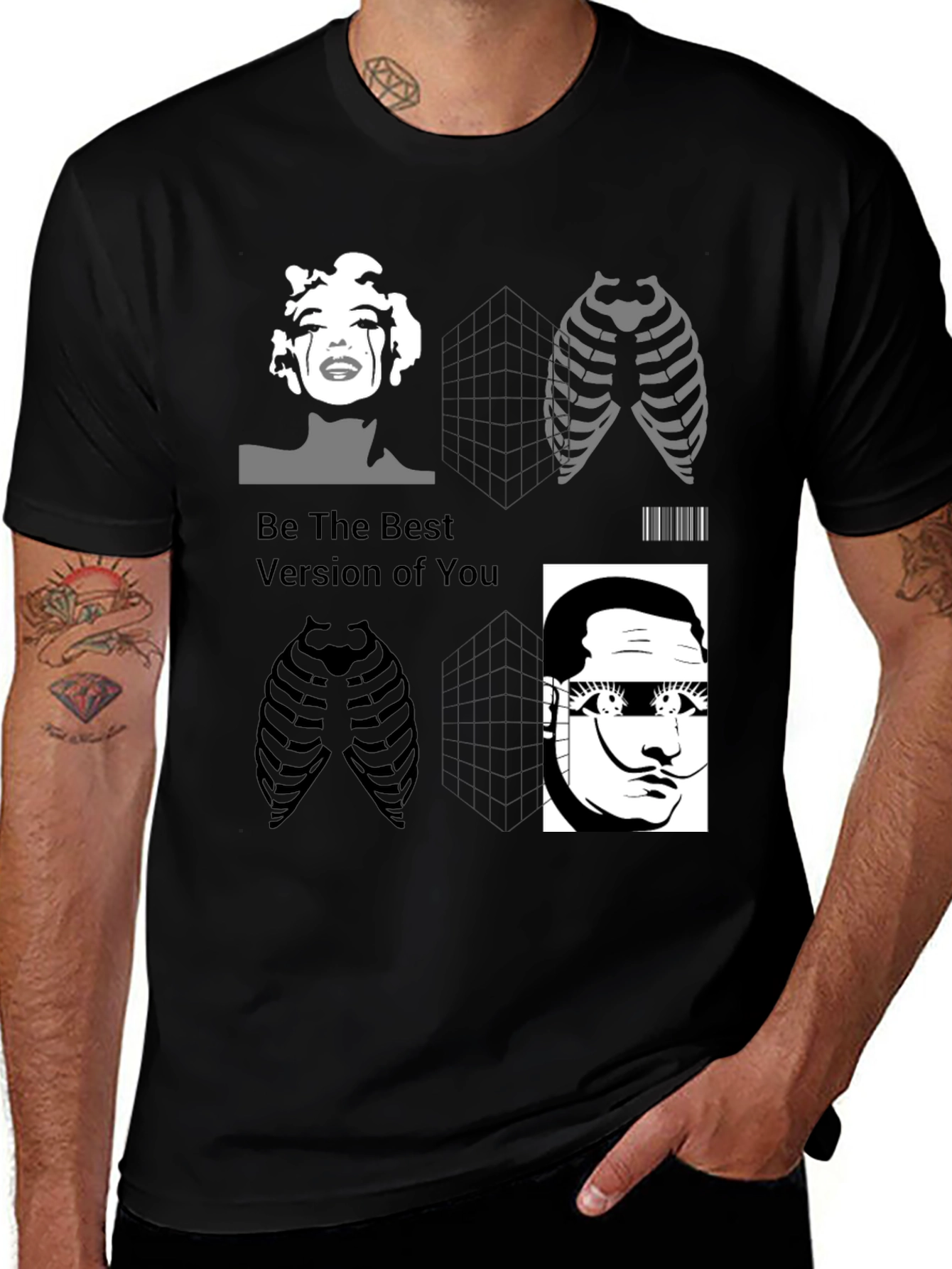 Variant 16 of Unique Graphic Print Tee - "Be The Best Version of You"