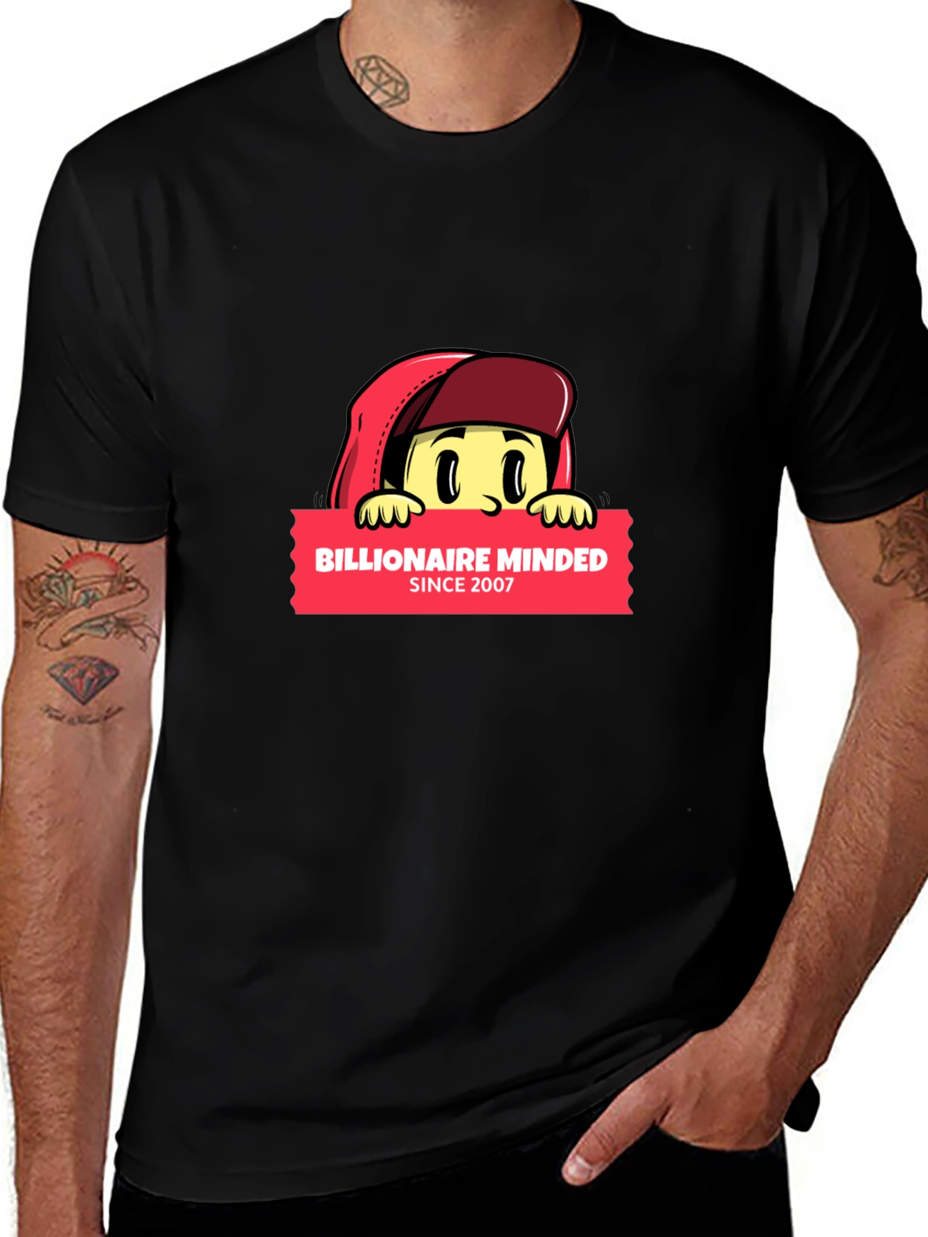 Variant 9 of Billionaire Minded Black Tee