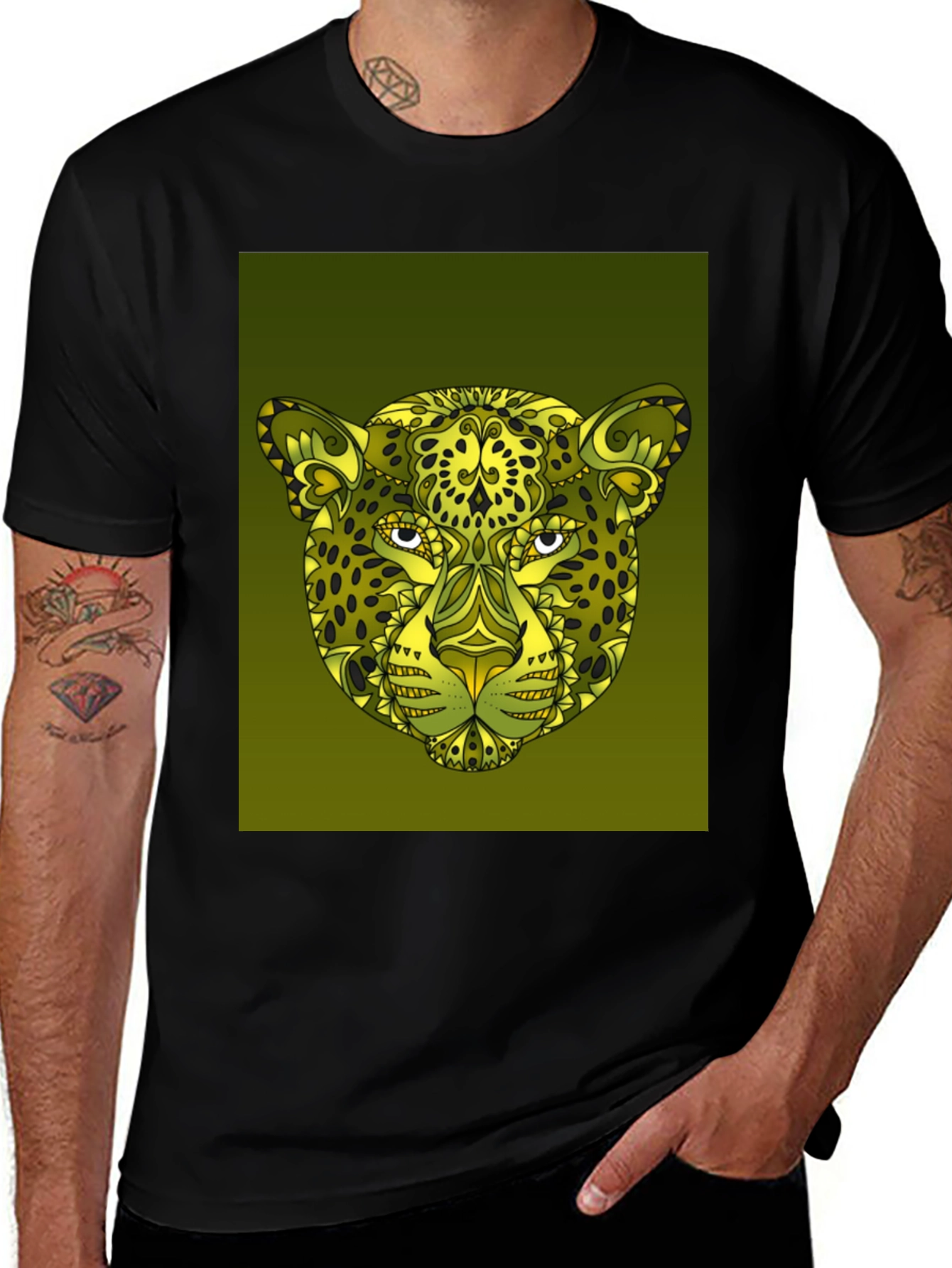Variant 13 of Stylish Cheetah Print Graphic Tee