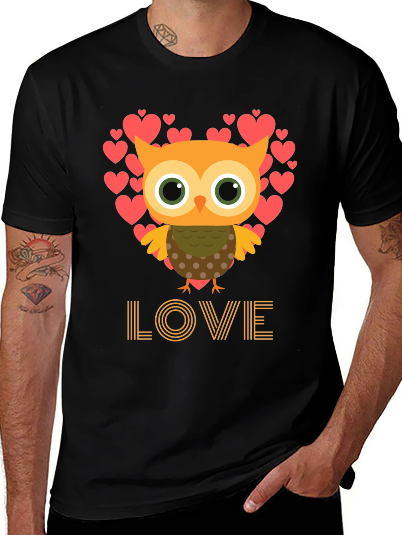 Variant 16 of Owl Love T-Shirt - Adorable Heart Design