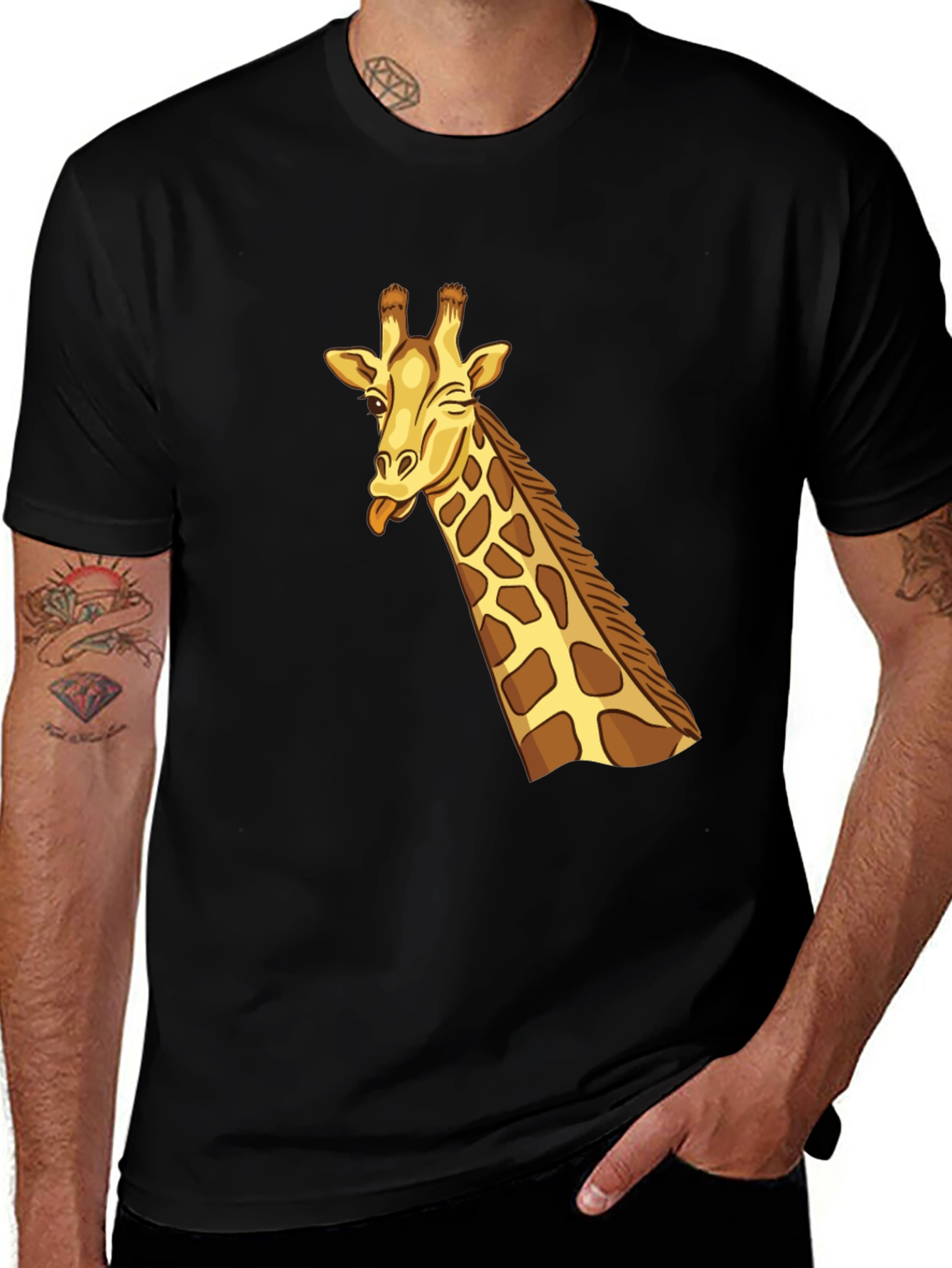 Variant 20 of Funny Giraffe T-Shirt - Cartoon Animal Tee