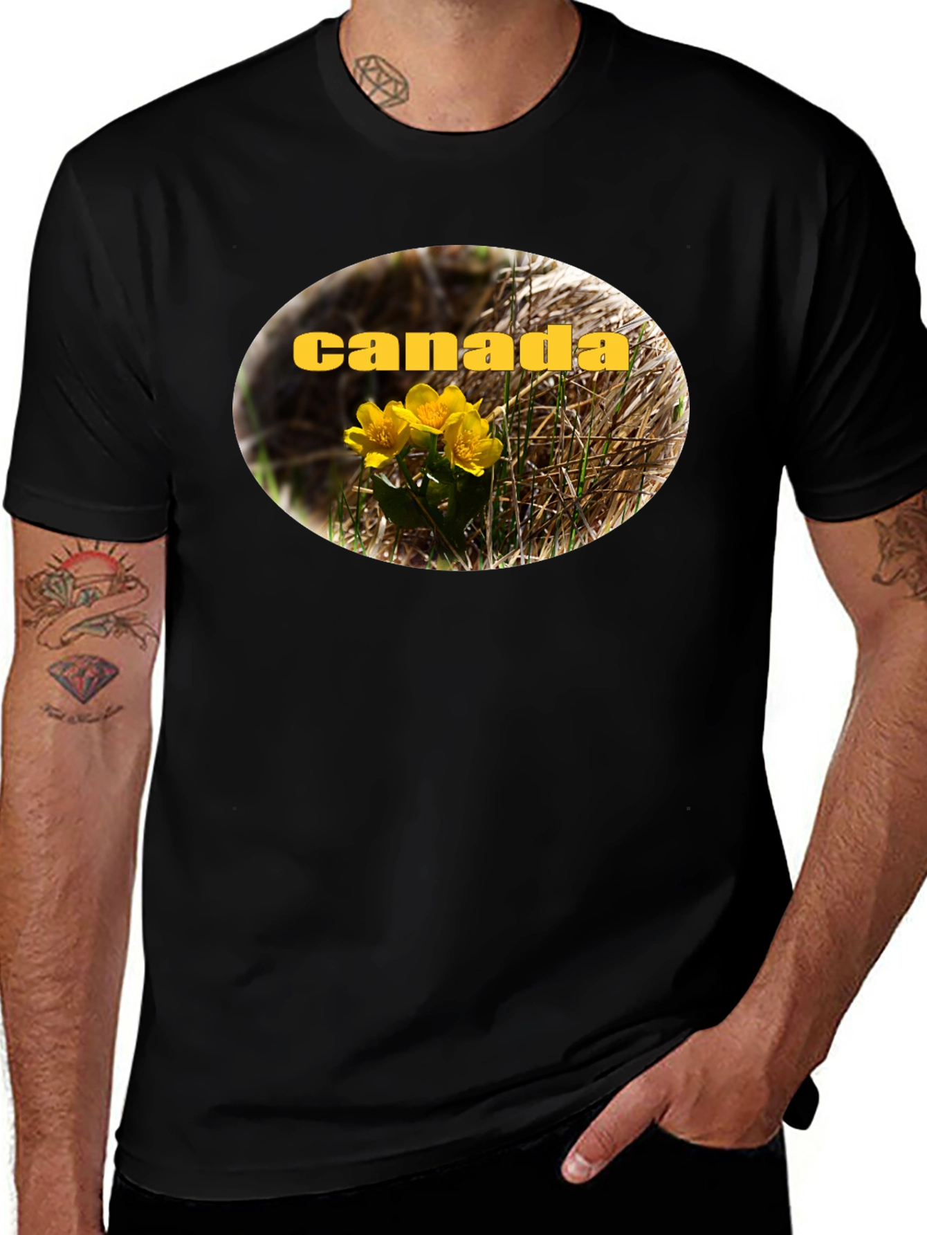Variant 24 of Canada Wildflower Black T-Shirt