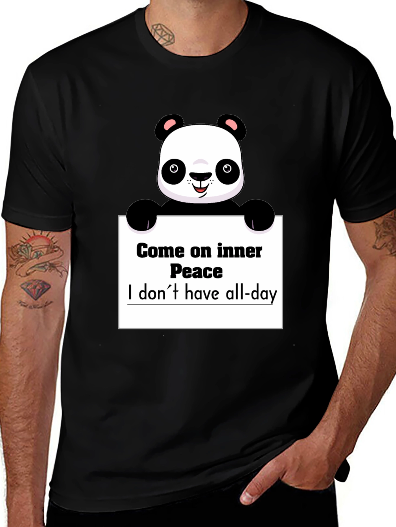 Variant 12 of Funny Panda Graphic T-Shirt - Inner Peace