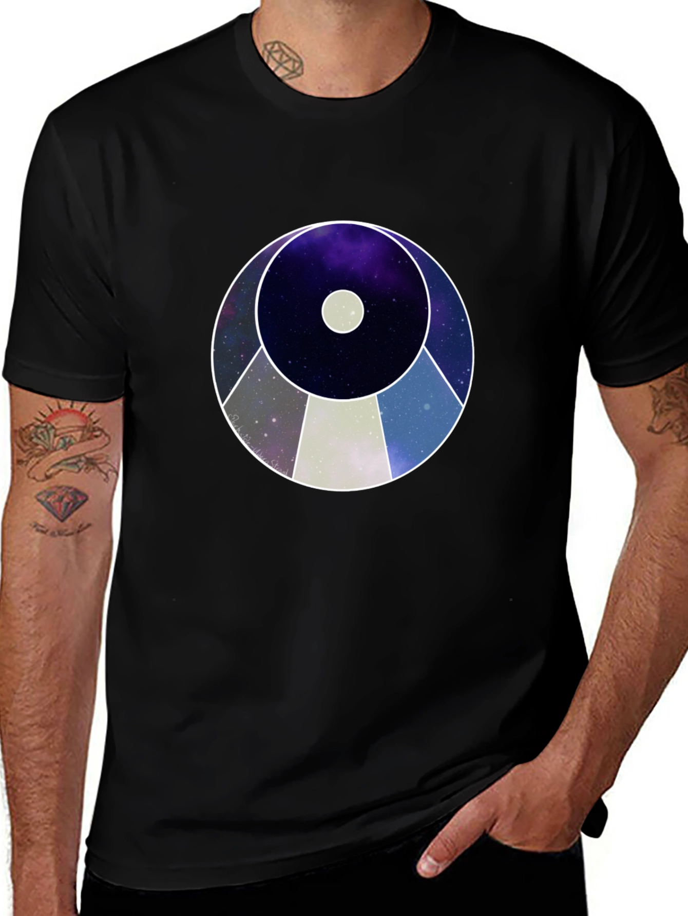 Variant 2 of Cosmic Eye Graphic Tee - Stylish Black T-Shirt