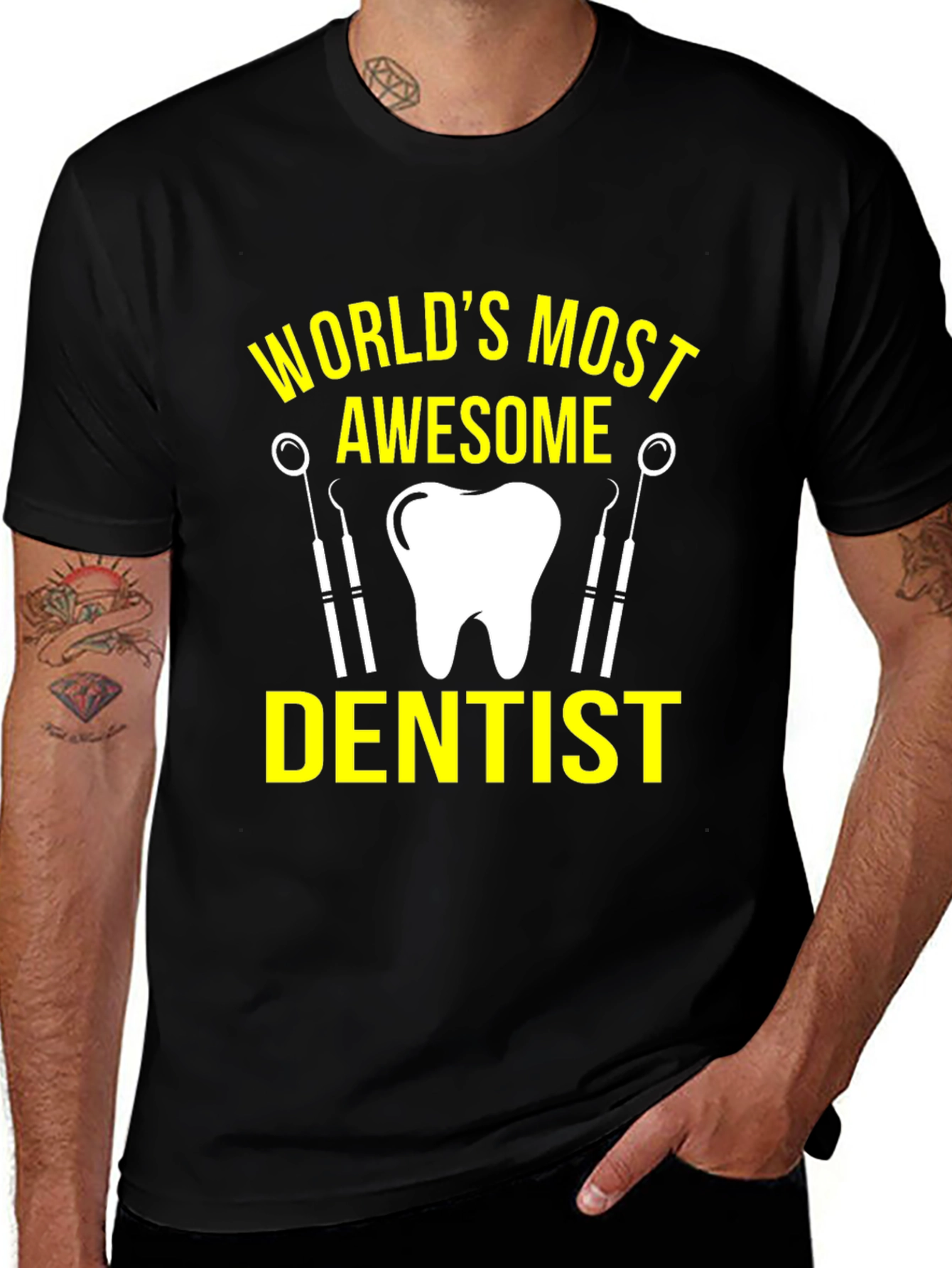 Variant 17 of World's Most Awesome Dentist T-Shirt