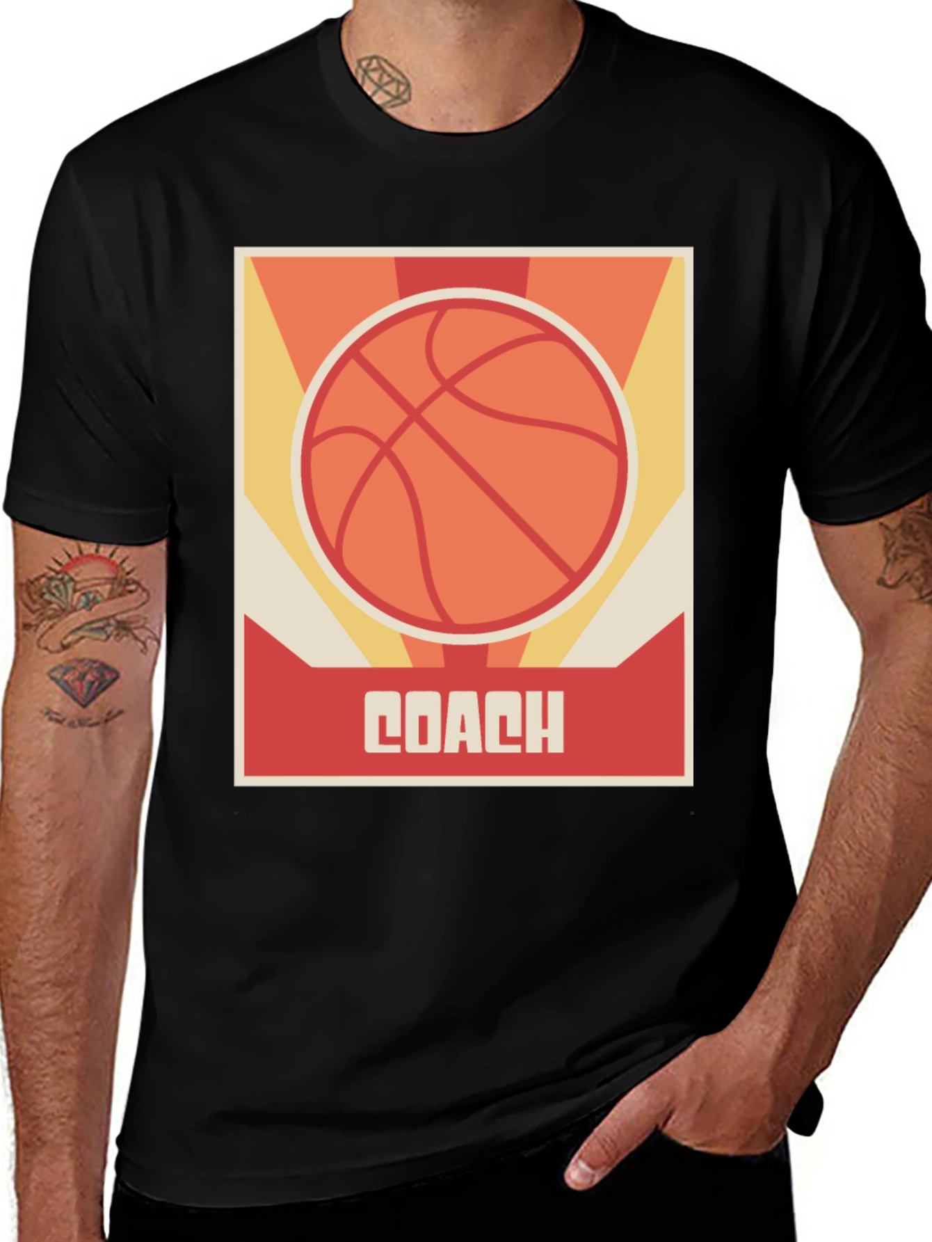 Variant 5 of Basketball Coach Graphic T-Shirt - Sports Fan Apparel