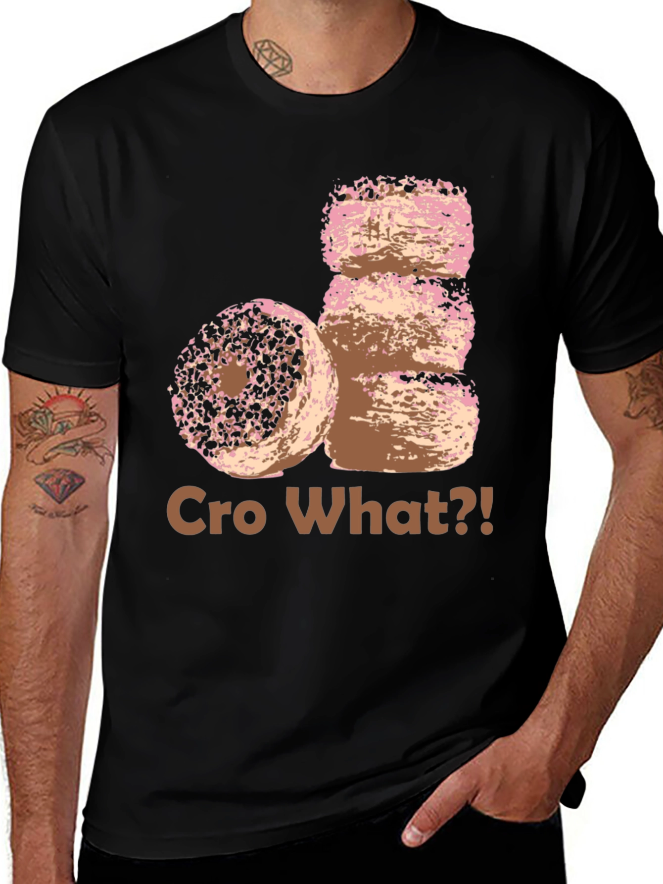 Variant 19 of Cro What?! Donut T-Shirt Funny Graphic Tee