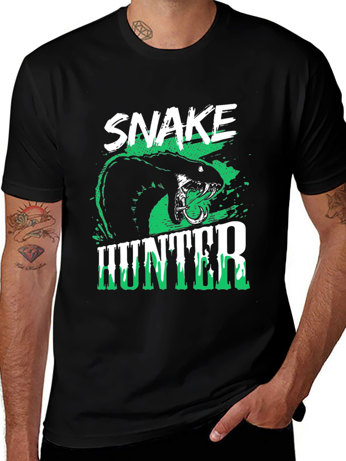Variant 27 of Snake Hunter Graphic Print T-Shirt