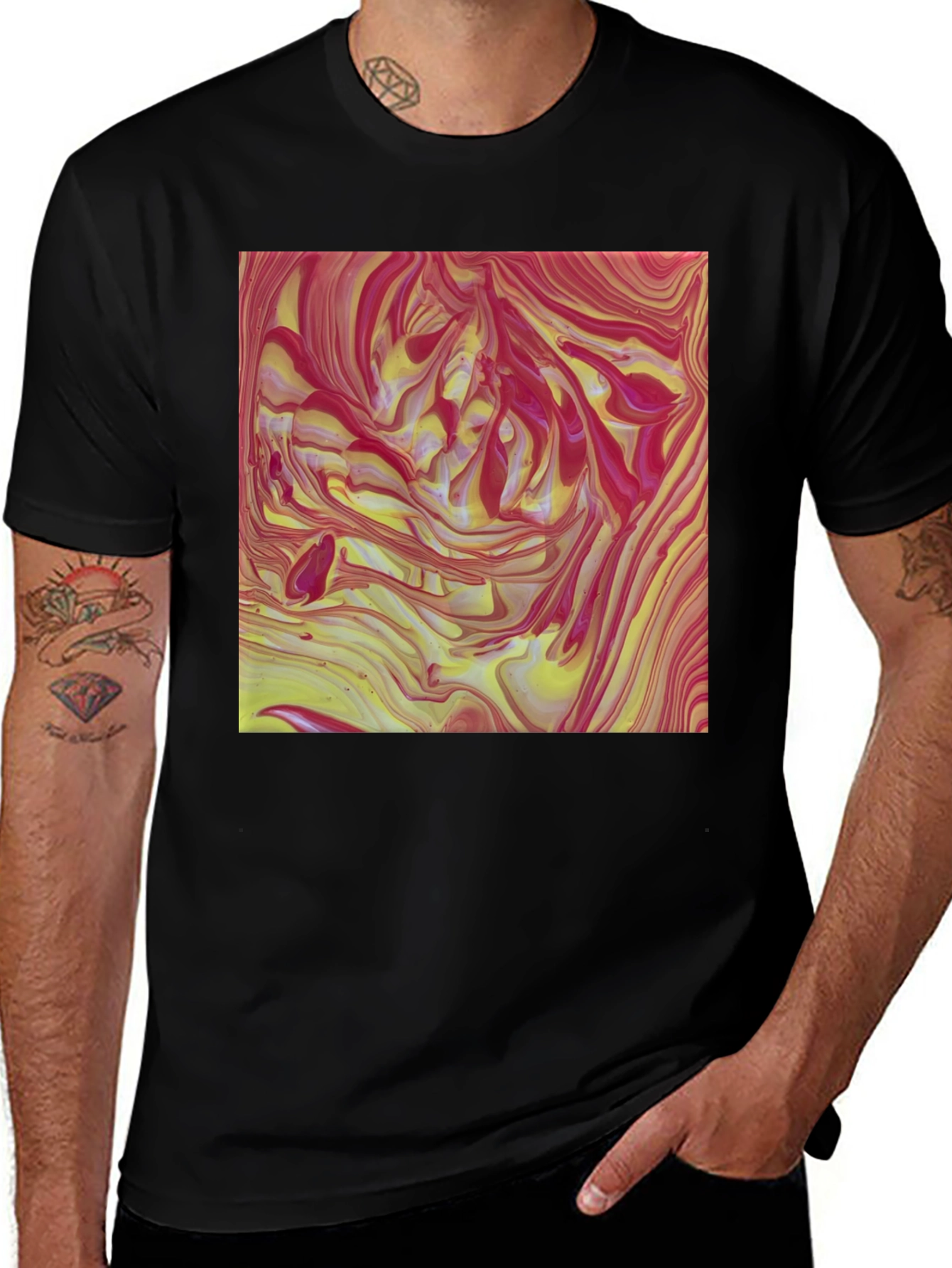 Variant 17 of Abstract Swirl Art T-Shirt