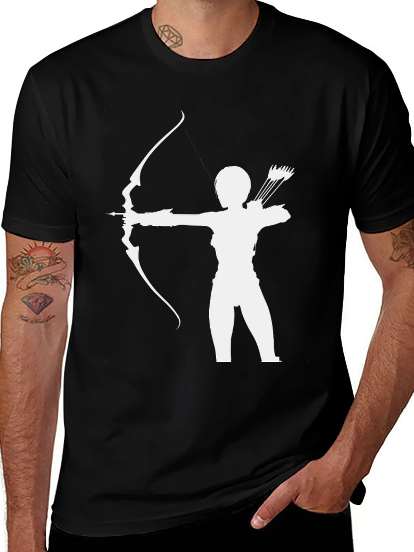 Variant 12 of Archer Silhouette Black T-Shirt