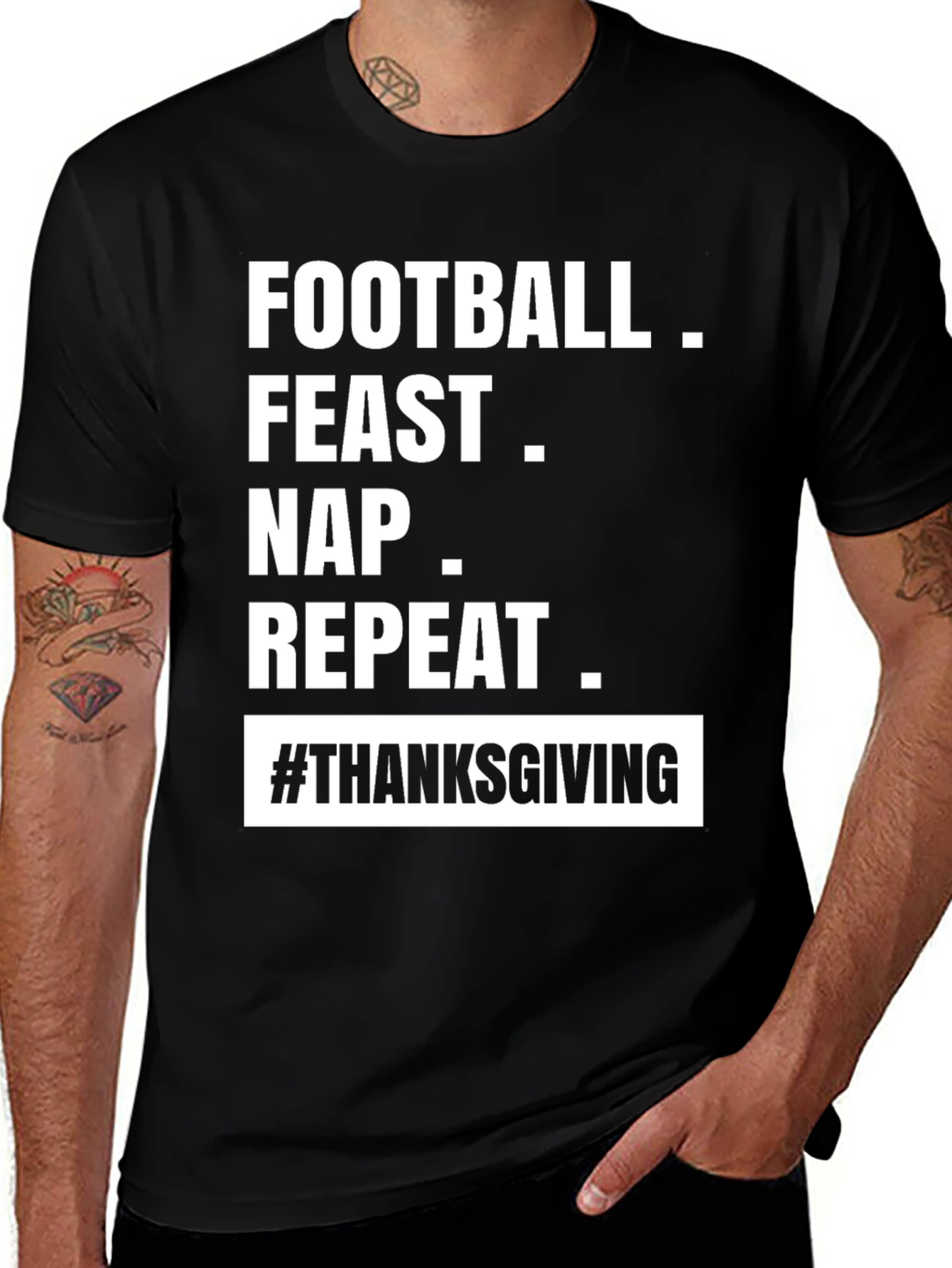 Football Feast Nap Repeat Thanksgiving T-Shirt