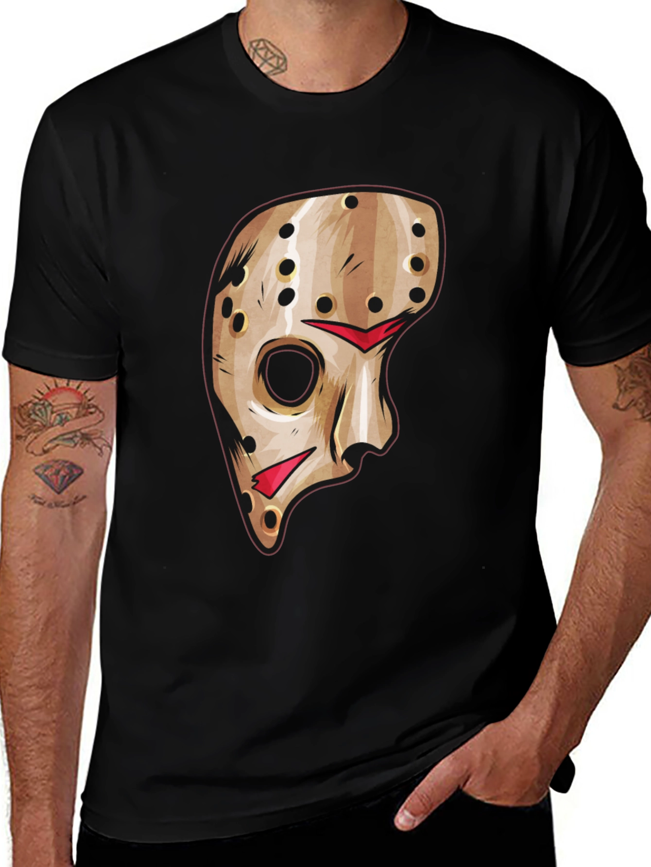 Variant 25 of Jason Mask Graphic Black T-Shirt