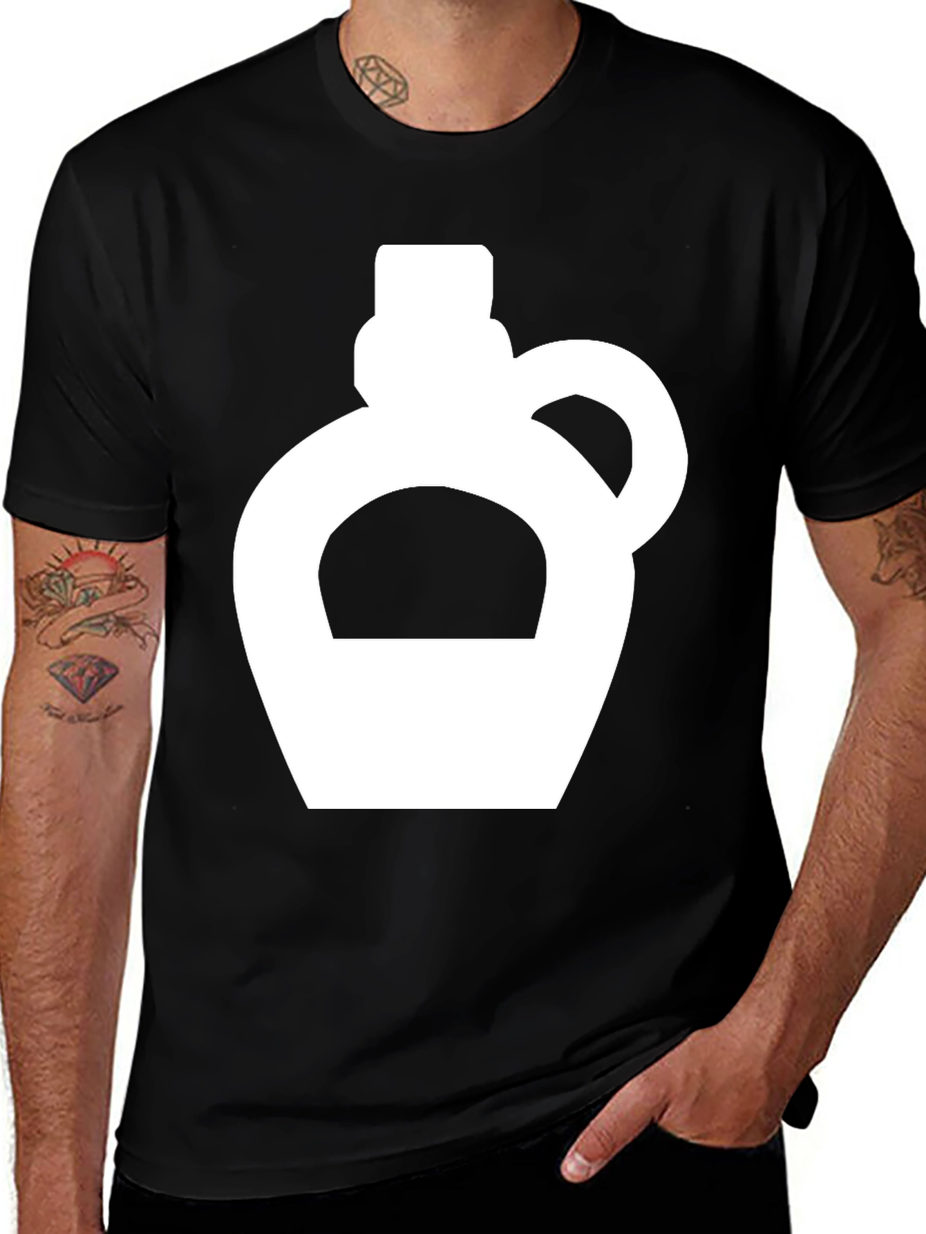 Variant 16 of Moonshine Jug Graphic Tee - Black