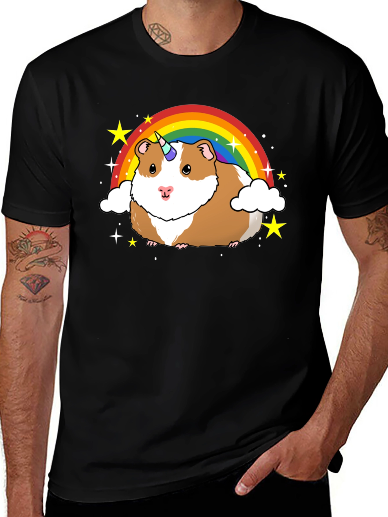 Variant 4 of Unicorn Guinea Pig Rainbow T-Shirt