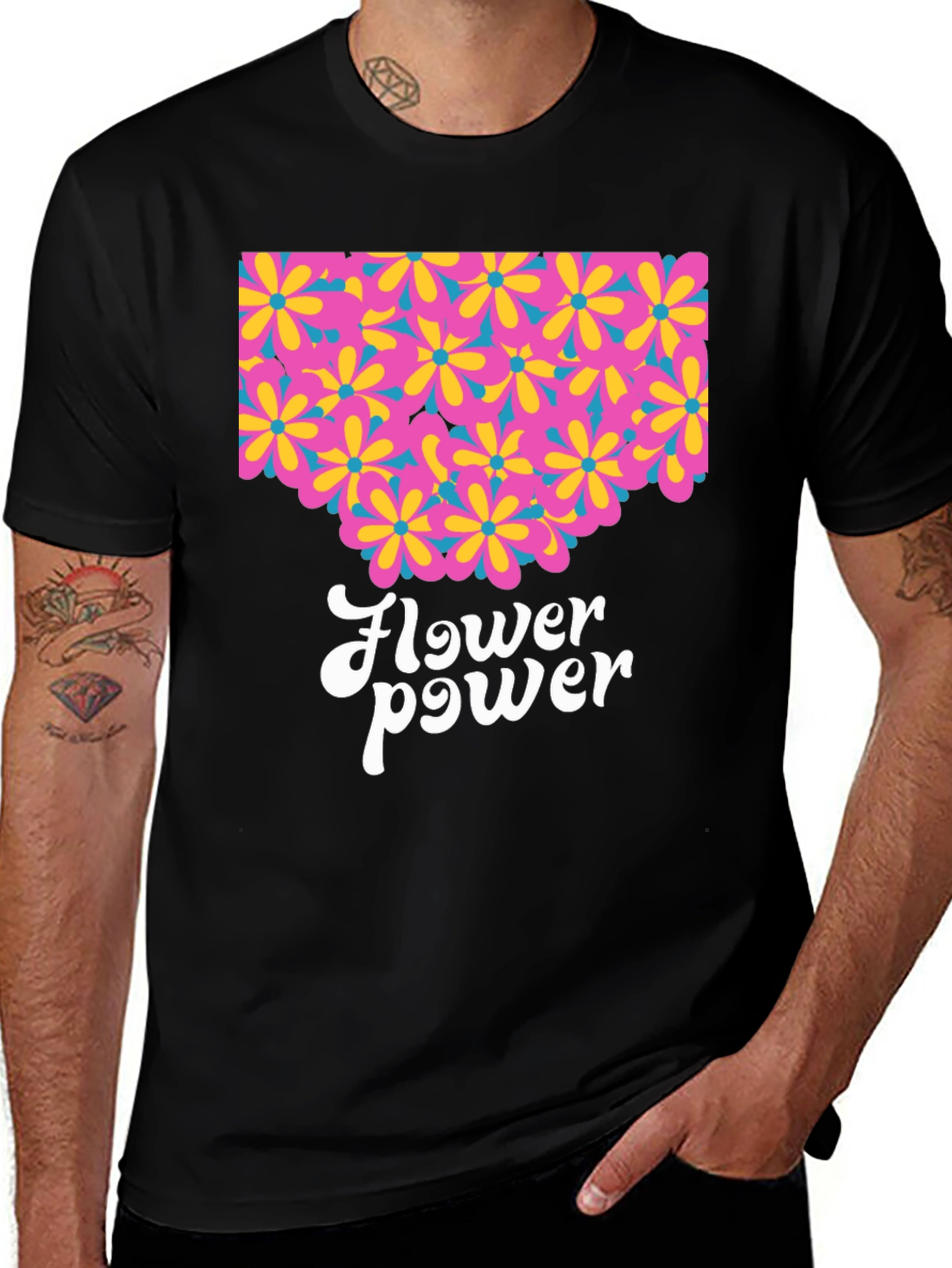 Variant 10 of Retro Flower Power Graphic T-Shirt