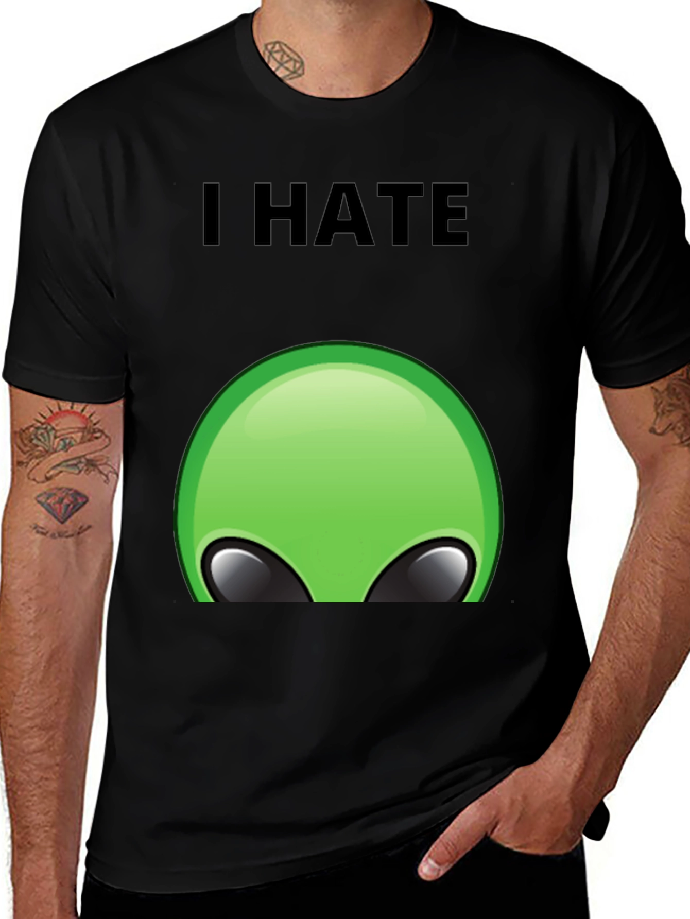 I Hate Aliens T-Shirt - Funny Graphic Tee