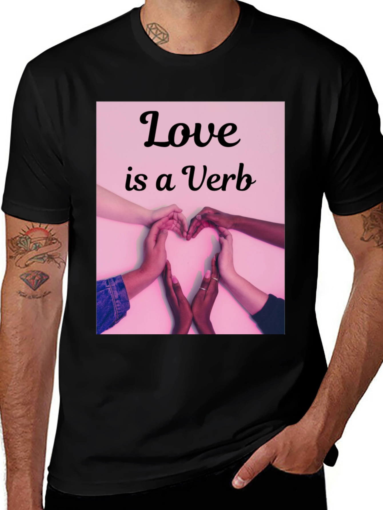 Love is a Verb T-Shirt - Unity Design