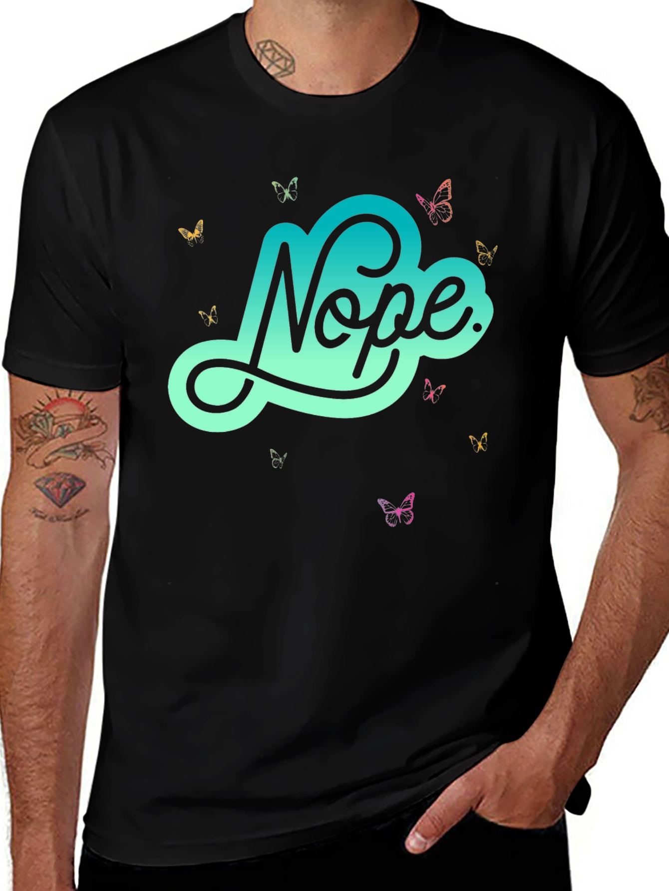 Nope Butterfly Graphic Tee