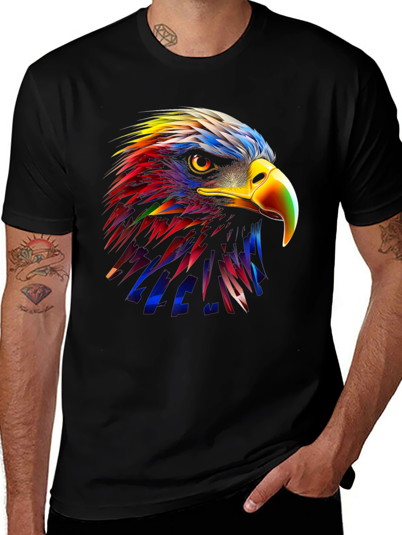 Variant 15 of Vibrant Eagle Graphic T-Shirt - Bold Artistic Design