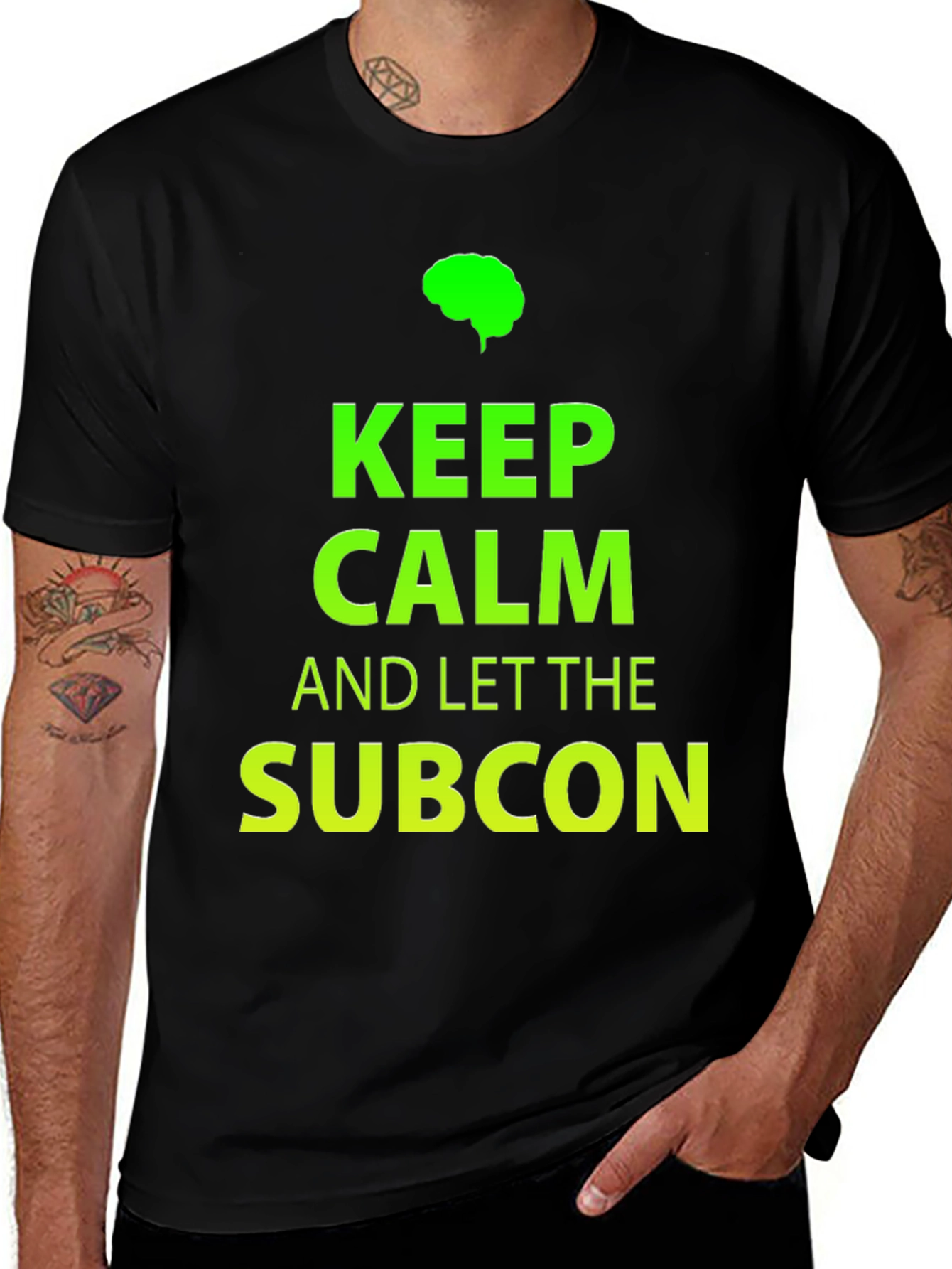 Variant 7 of Keep Calm and Let the Subcon Handle It Black T-Shirt