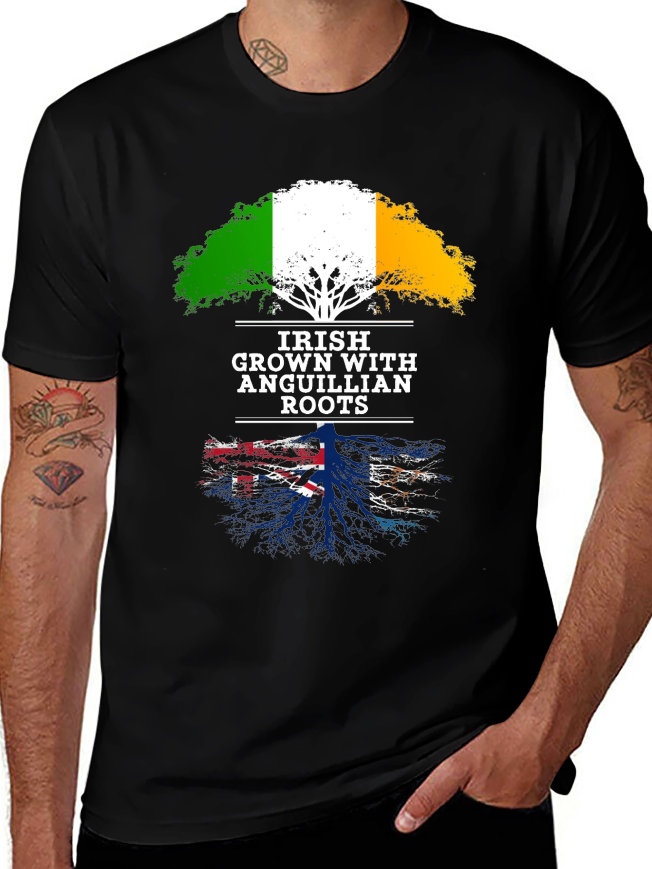 Irish Anguillian Roots Graphic Tee