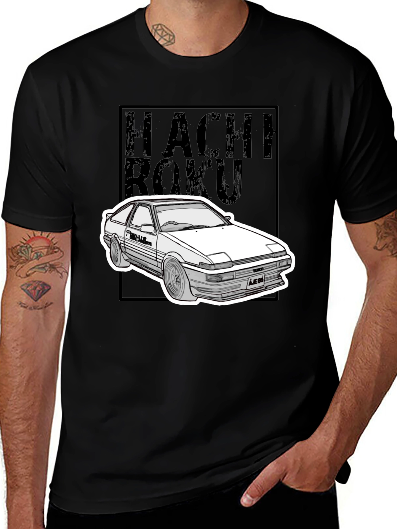 Hachi Roku Car Graphic T-Shirt