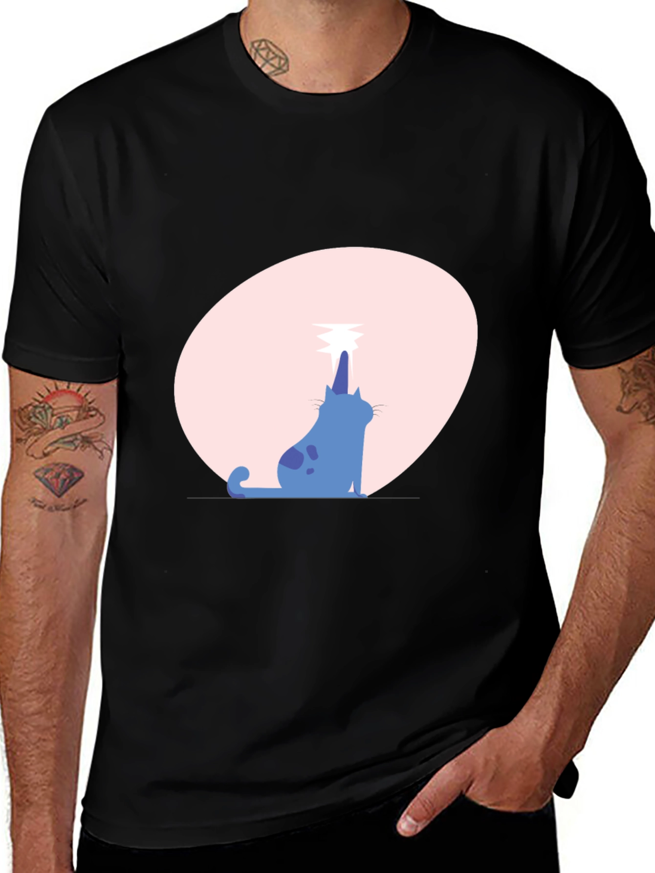 Variant 28 of Unicat Black T-Shirt