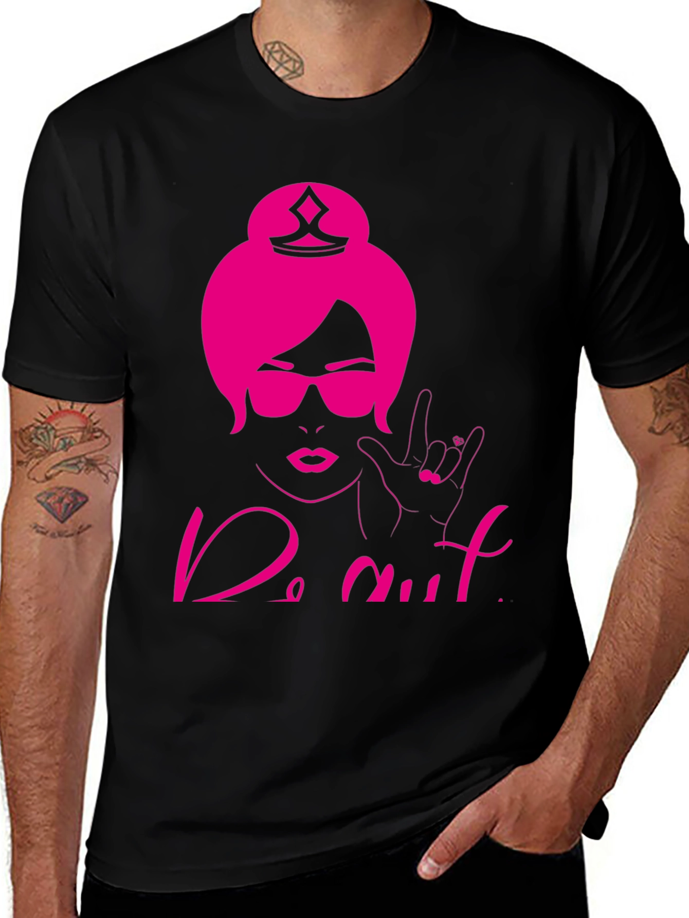Variant 28 of Do Nut T-Shirt - Black Crew Neck Tee