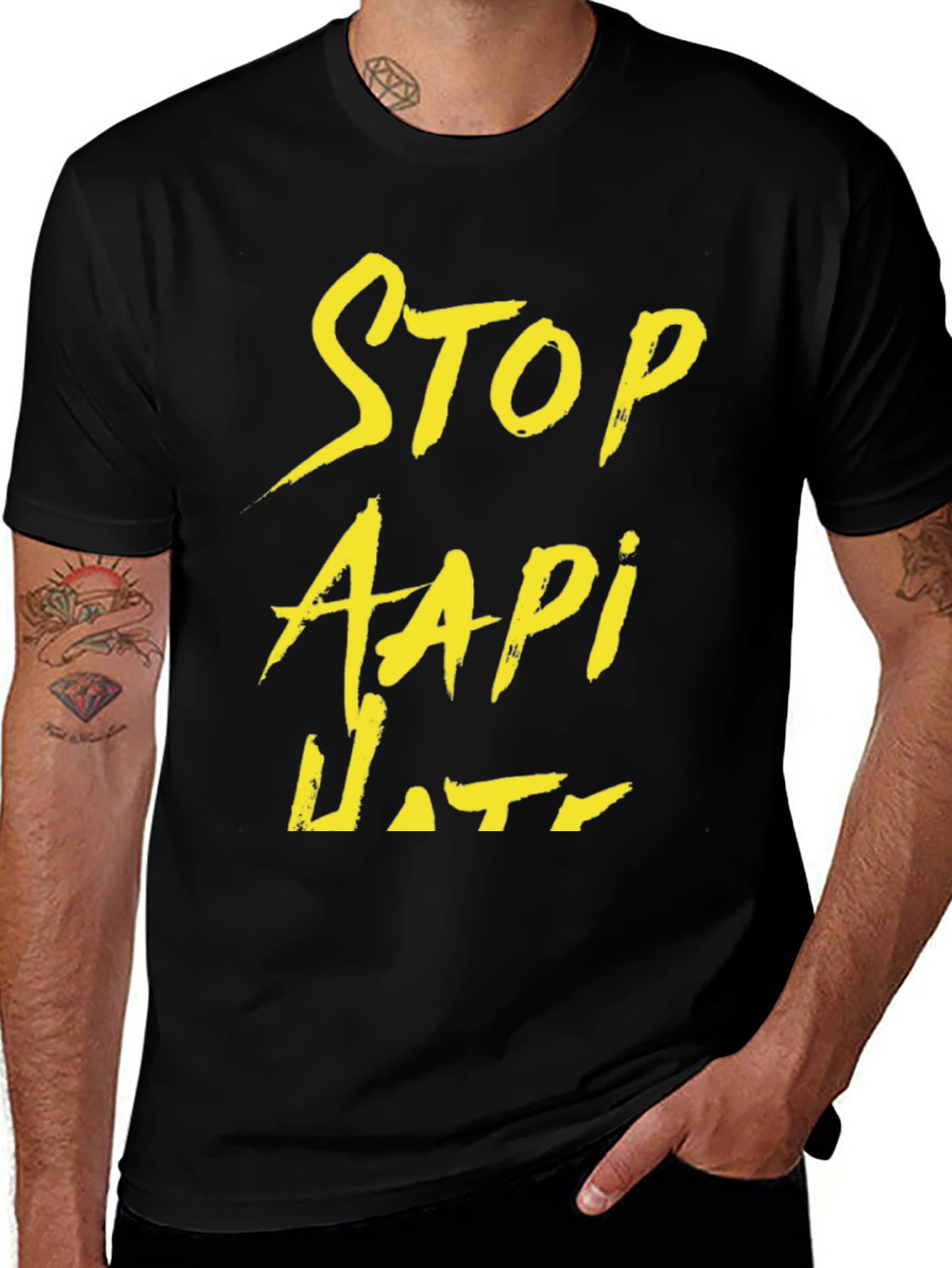 Stop AAPI Hate Black T-Shirt