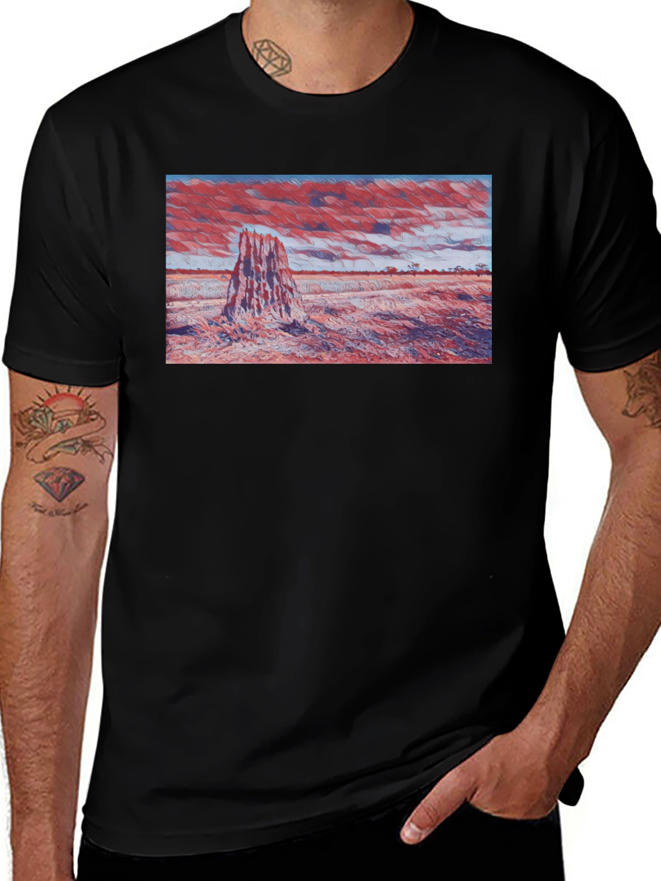 Variant 25 of Abstract Landscape Tee