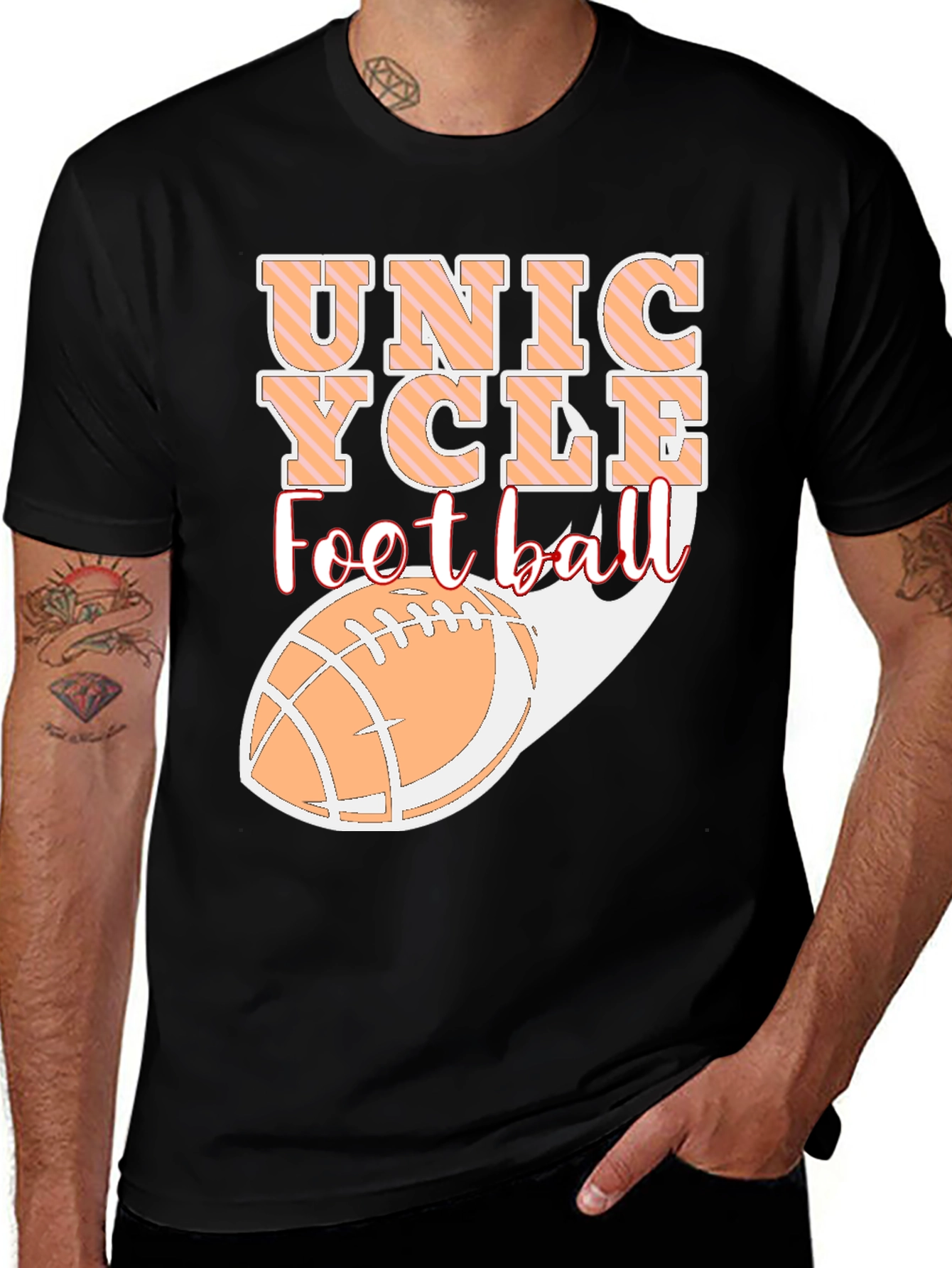 Variant 20 of Unicycle Football Graphic Tee