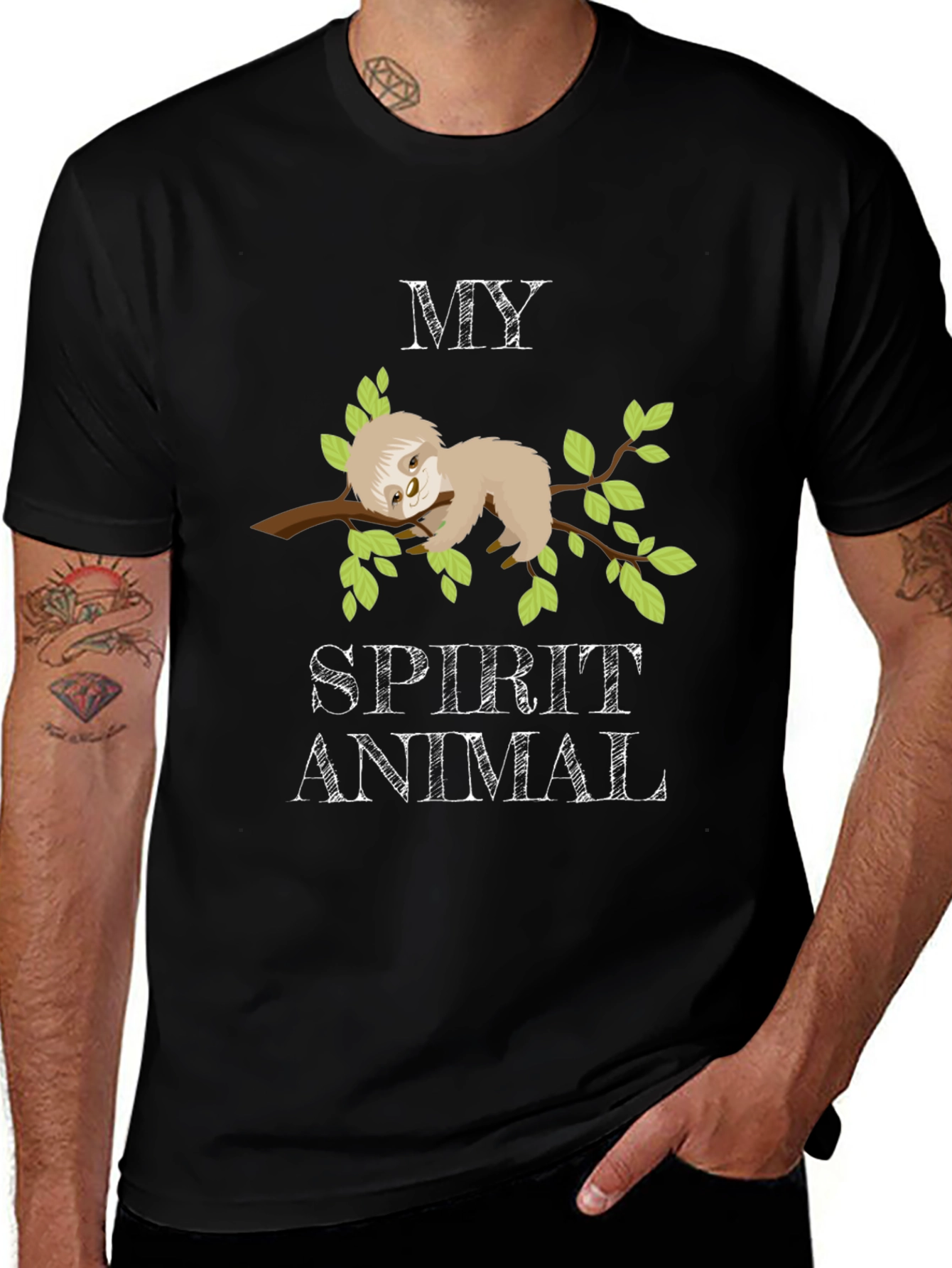 Variant 29 of Sloth Spirit Animal Graphic T-Shirt