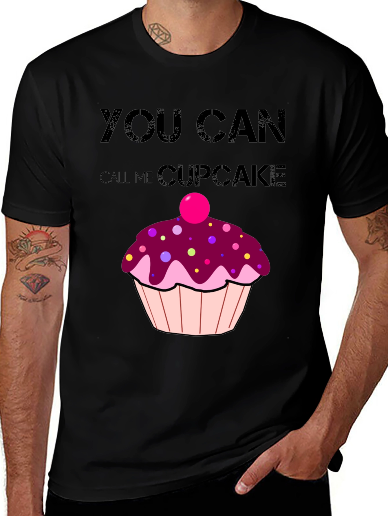 Variant 8 of You Can Call Me Cupcake Black T-Shirt